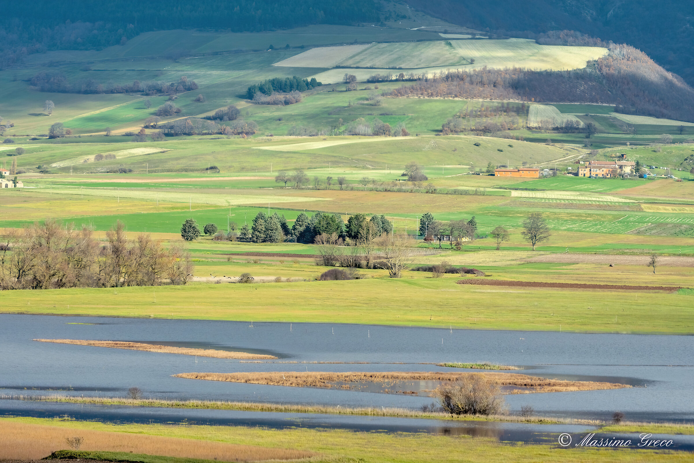 The Plan of Annifo flooded . Colfiorito (Pg) - Italy