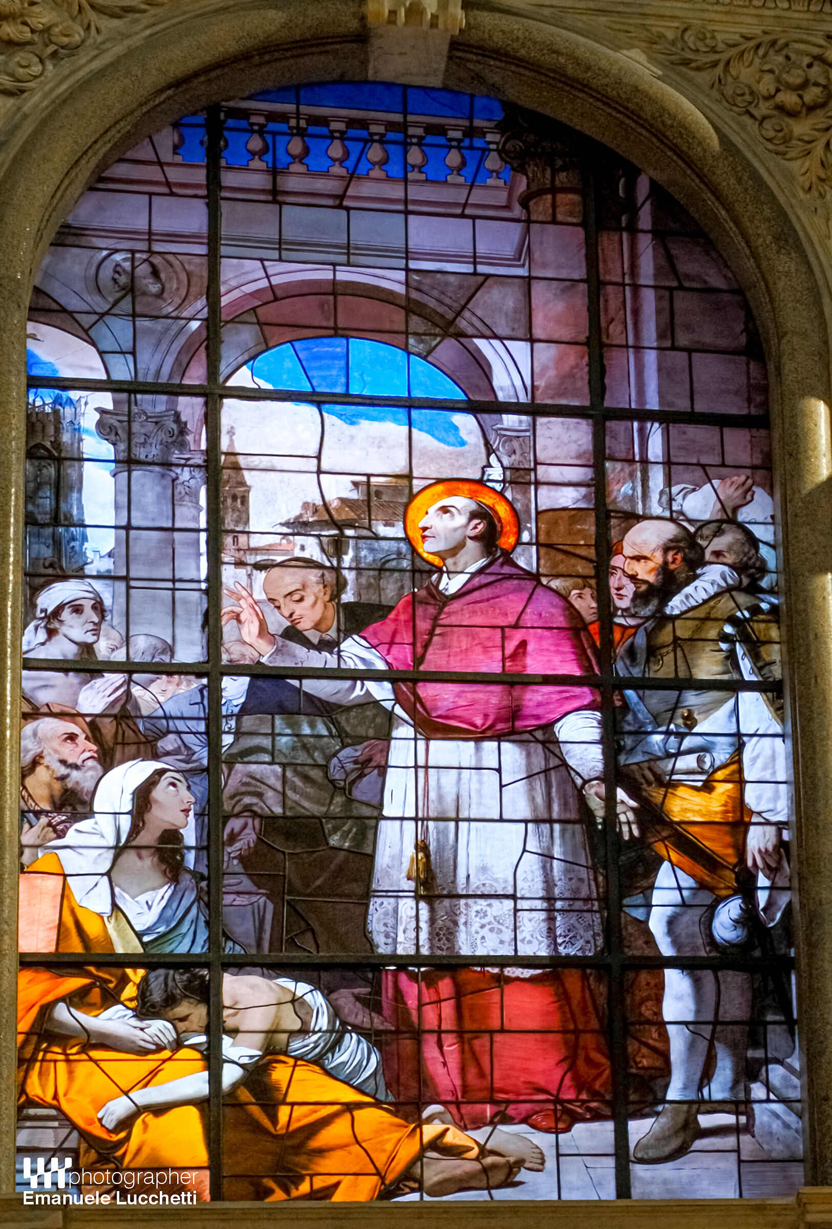 Duomo di Milano (stained glass window dedicated to San Ambro...
