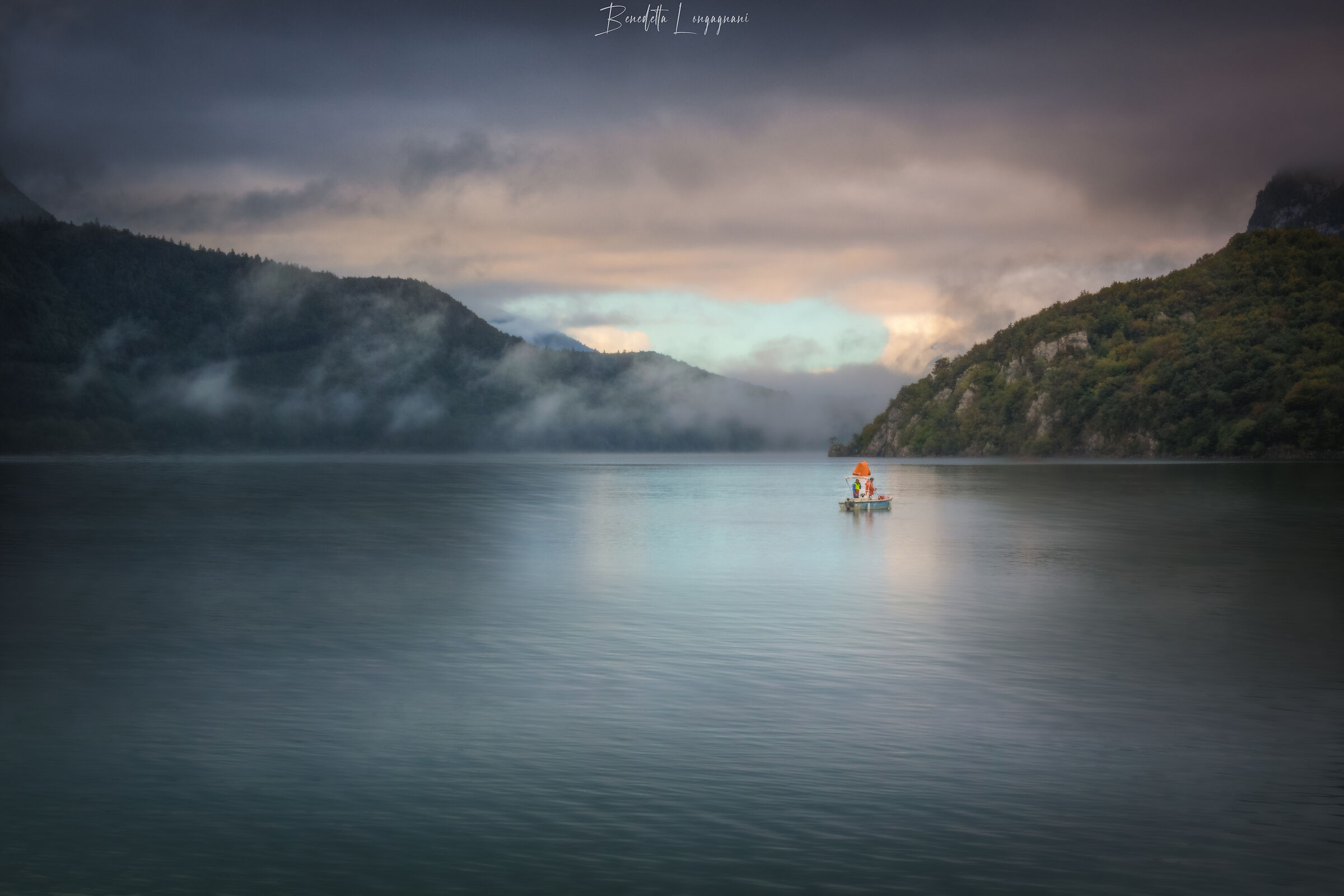 Autumn dawn in Molveno