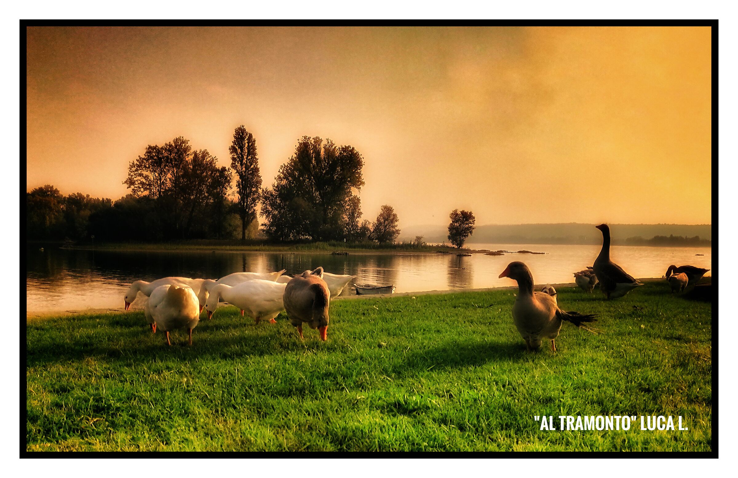 At sunset
