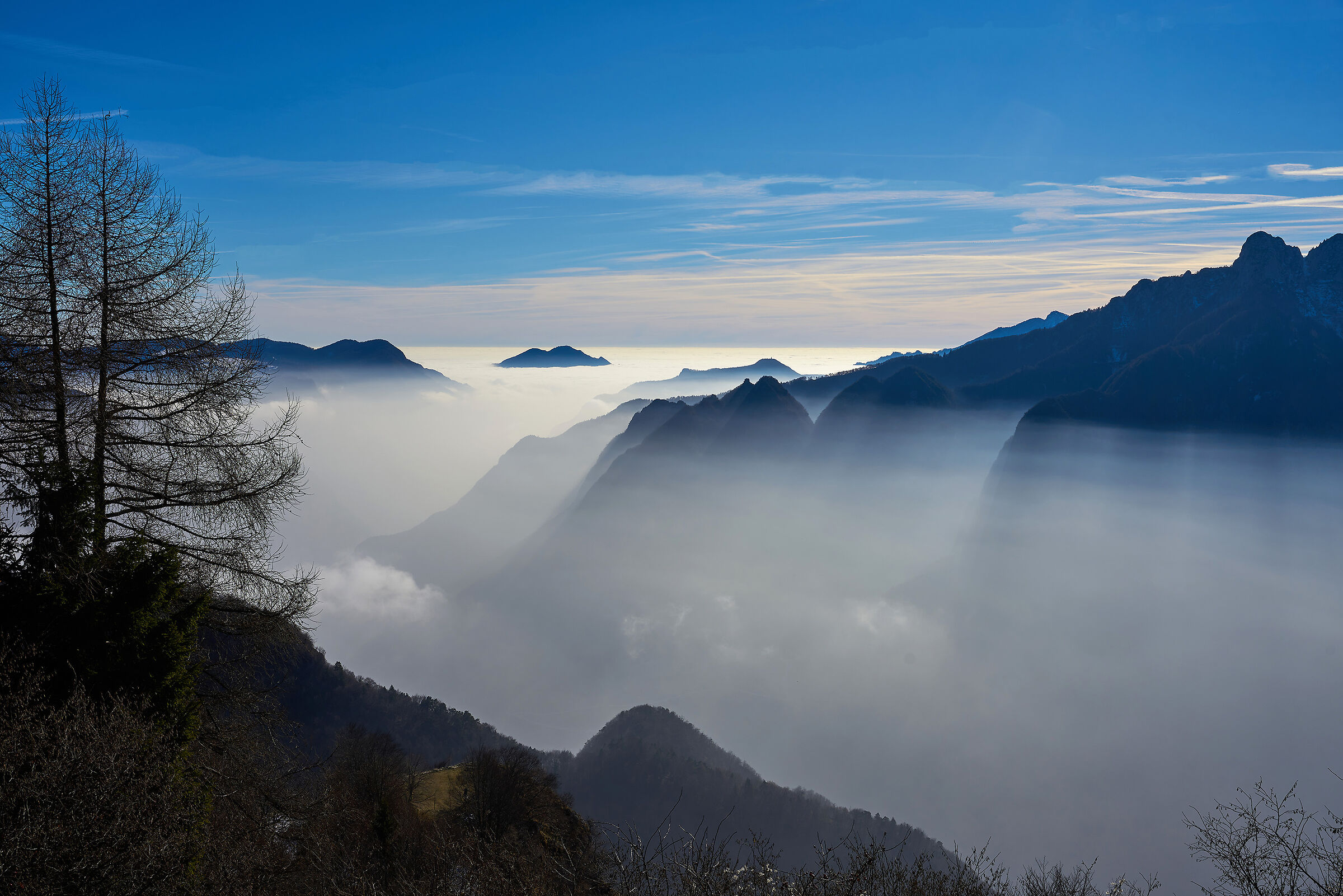 Come isole in un mare di nebbia