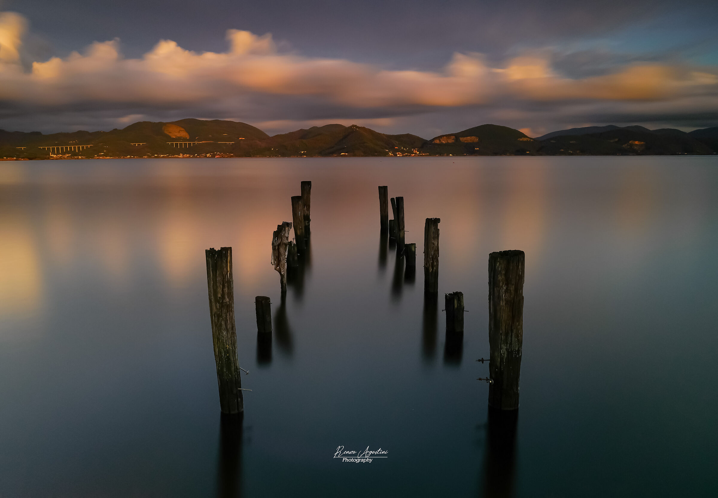 Sunset at Torre del Lago.