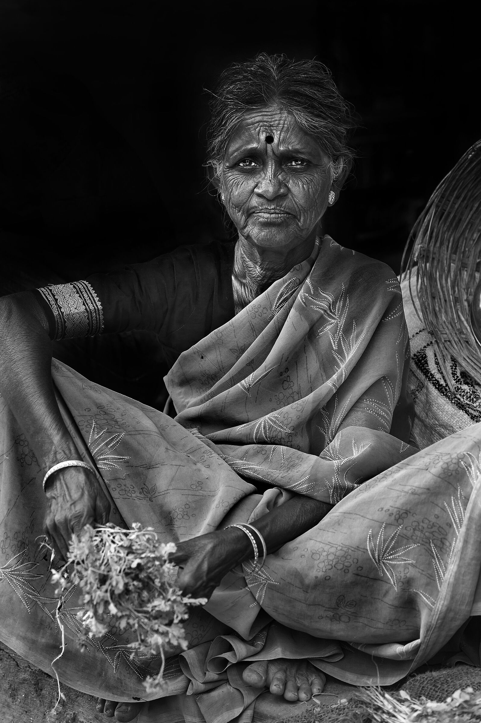 Venditrice di prezzemolo