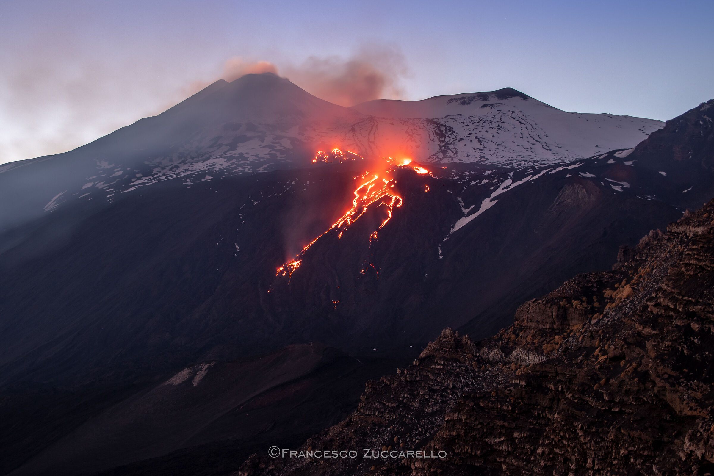 Etna on New Year's Eve 2023.