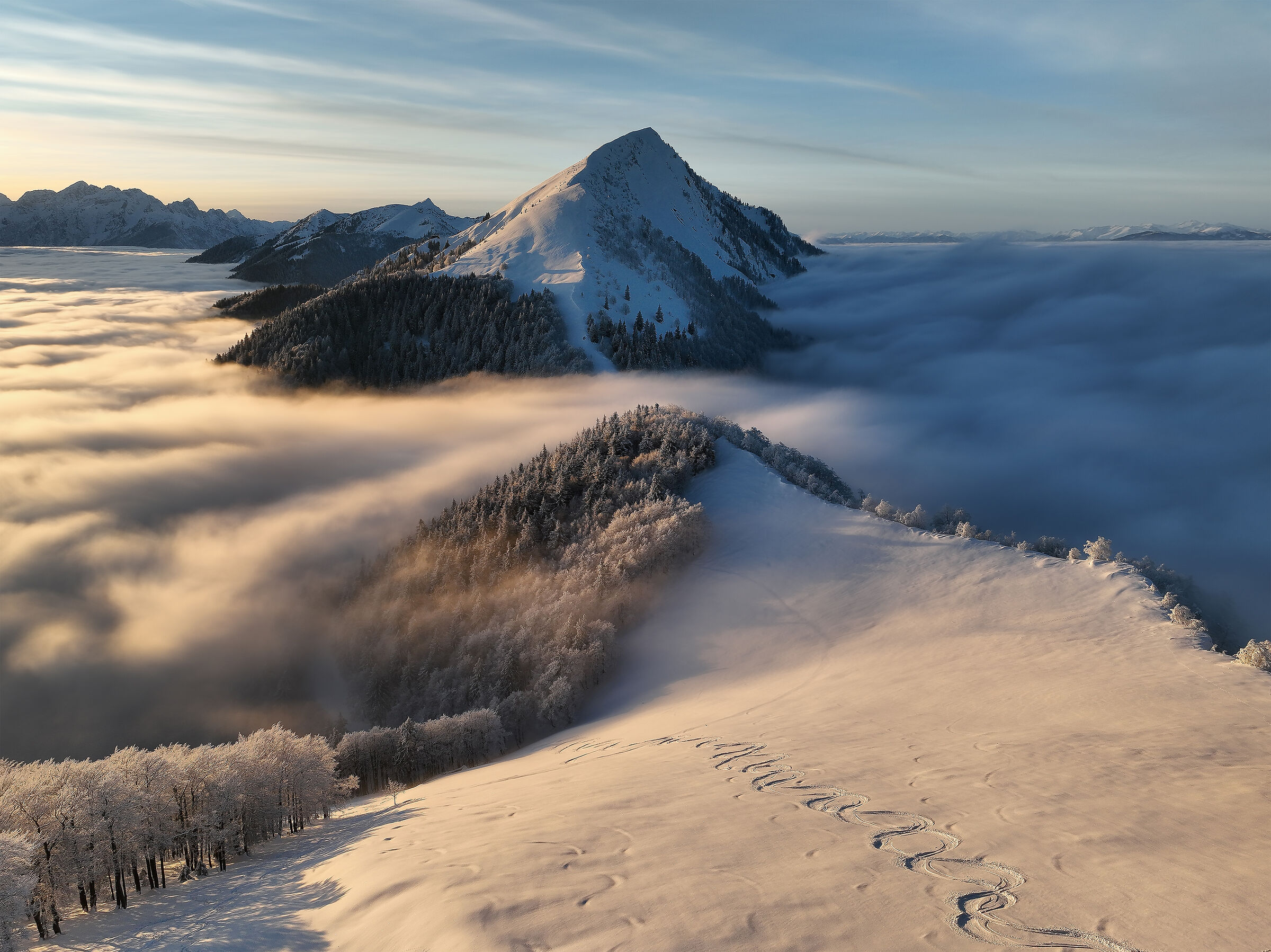 Paesaggio invernale incontaminato