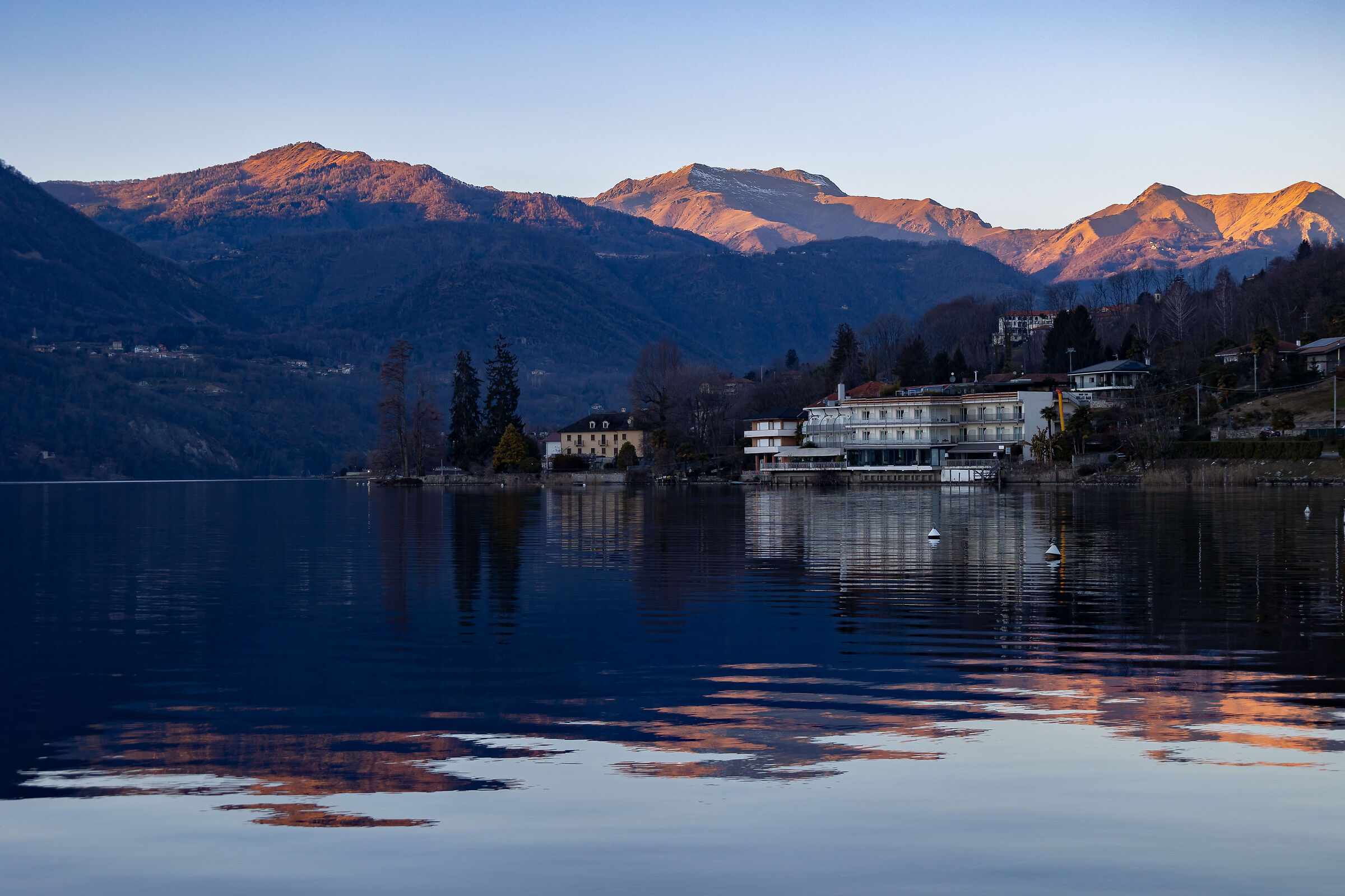 Pettenasco at sunset*