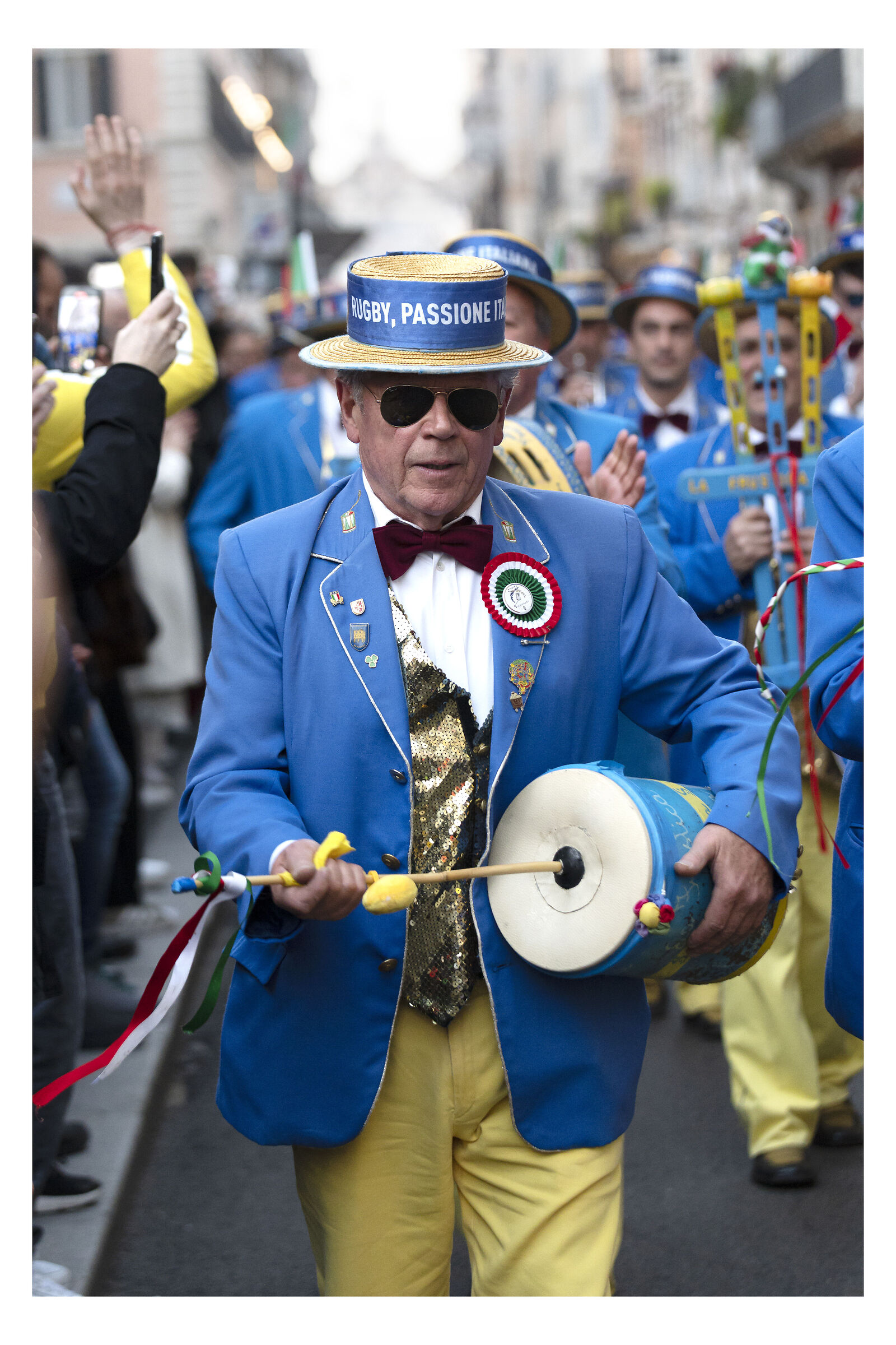 Rome new year parade. Portraits