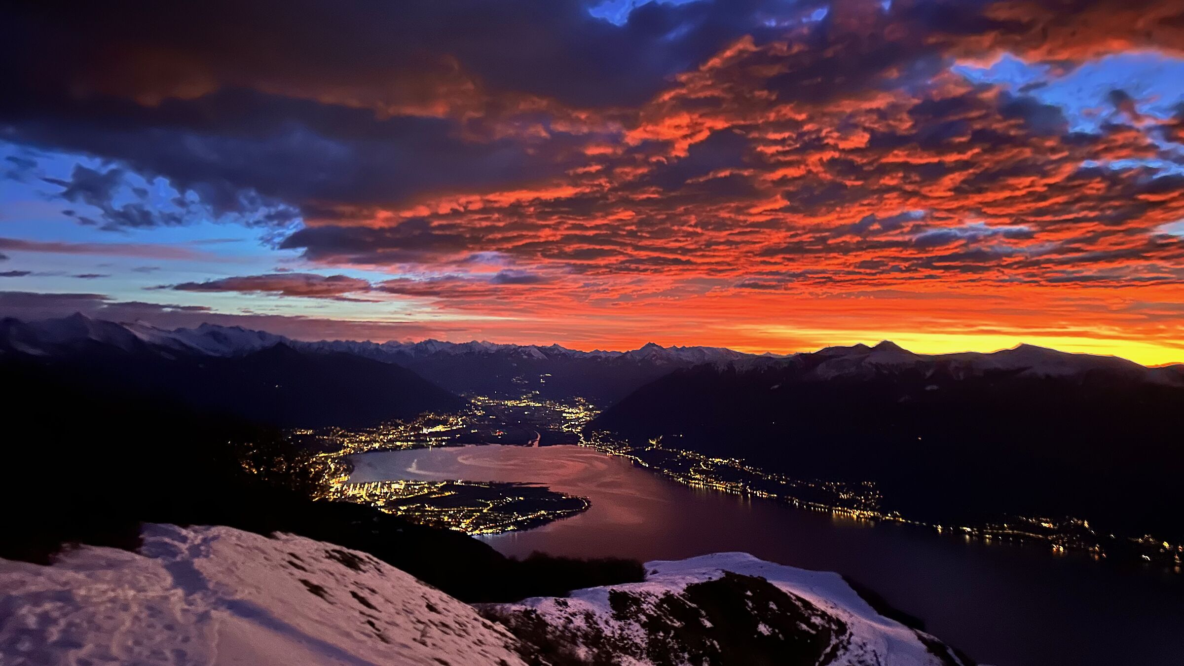 Alba magica ultimo giorno dell'anno.