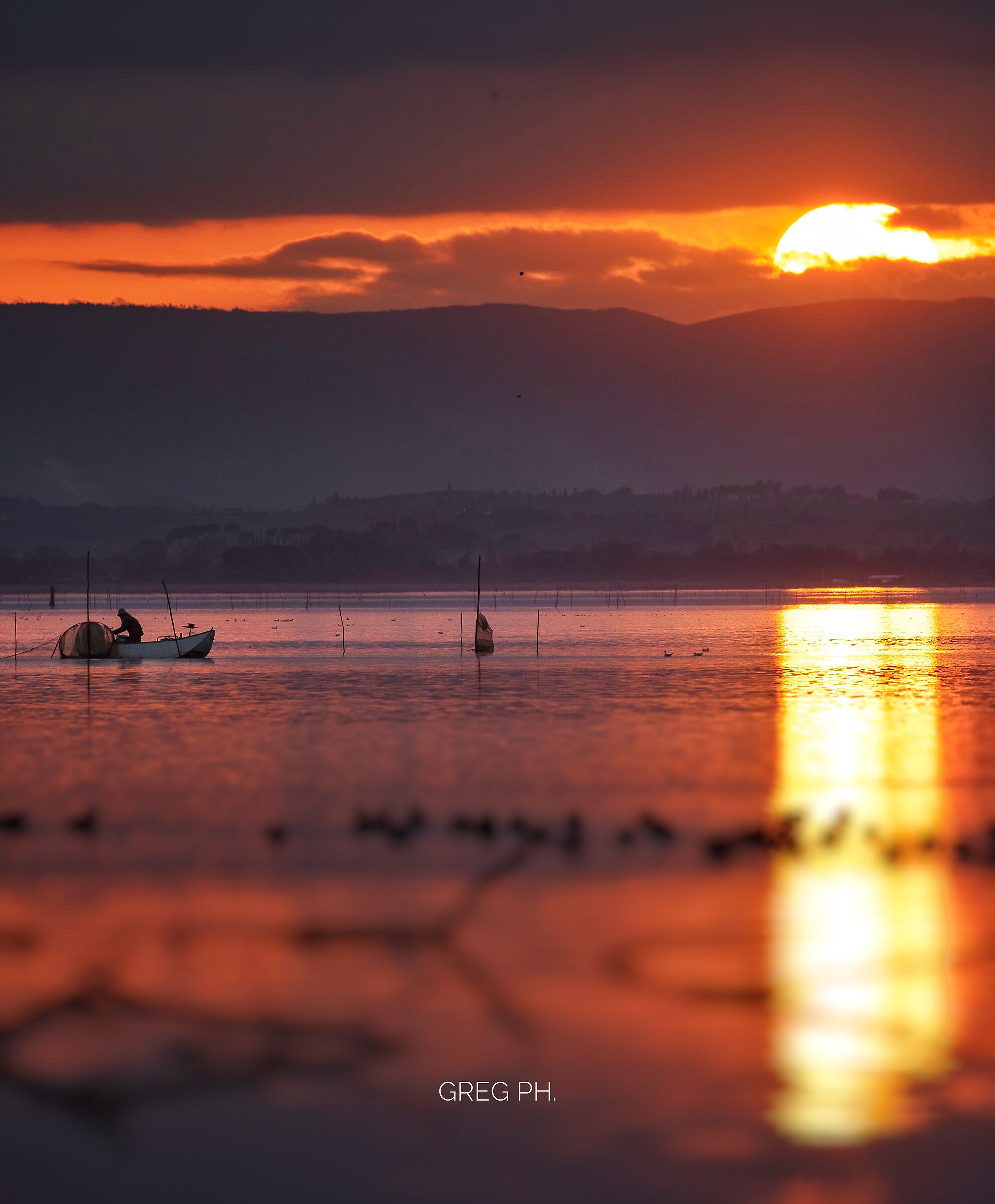 At sunset