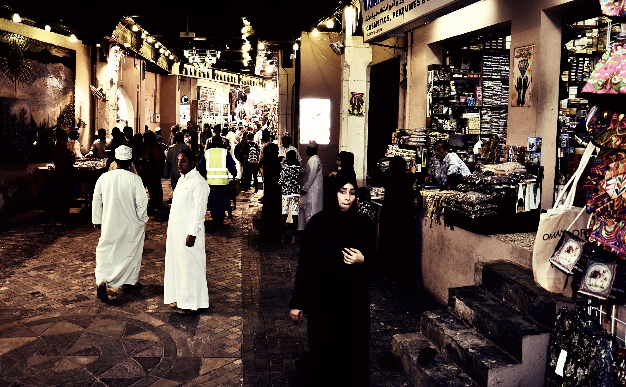 Mutrah Souk in the evening in Muscat