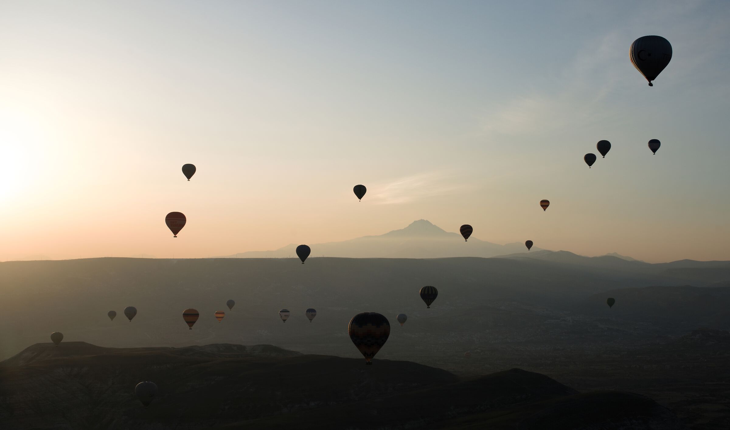 Hot air balloons in Capadocia