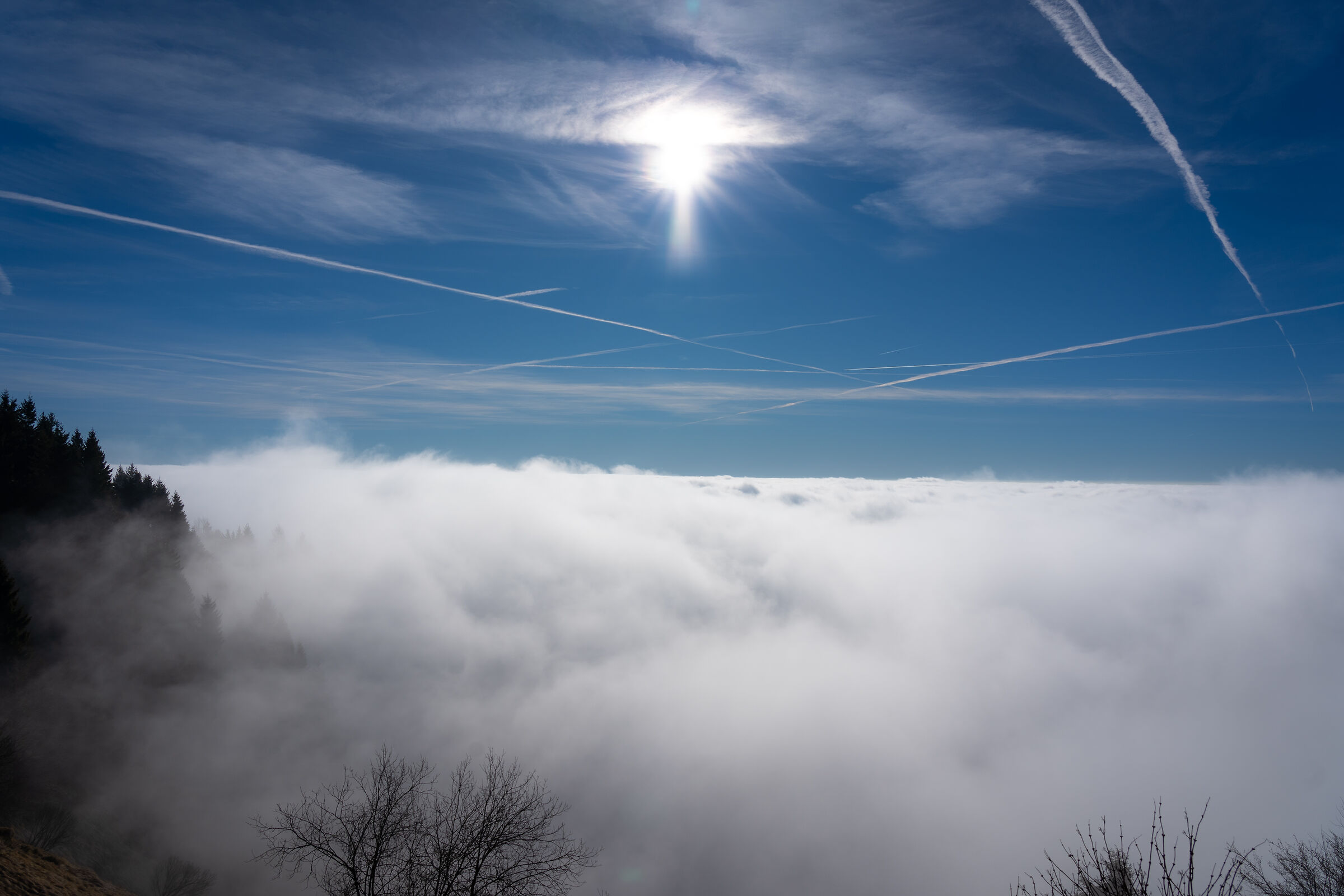 Blue beyond the clouds