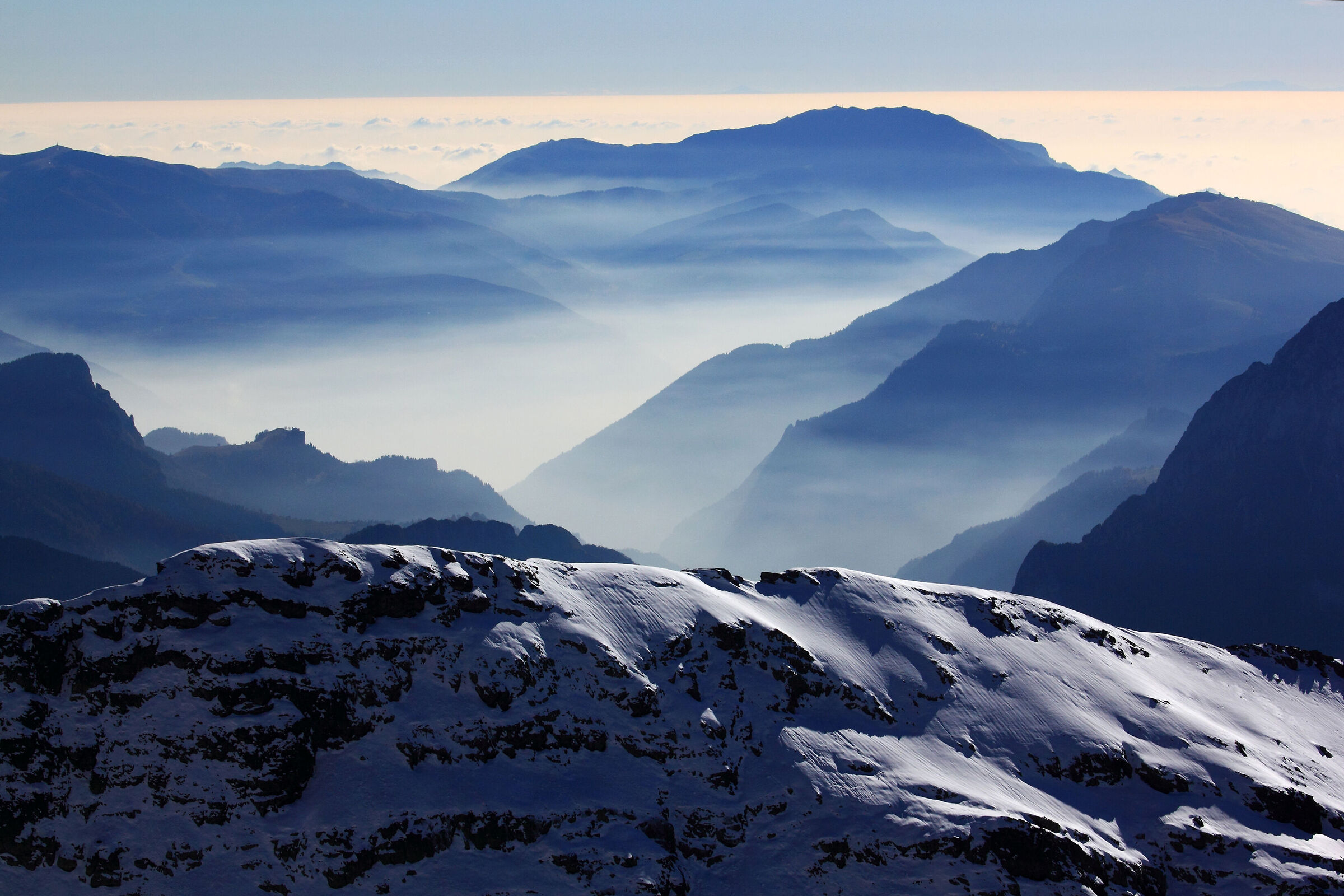 In the Blue - painted blue