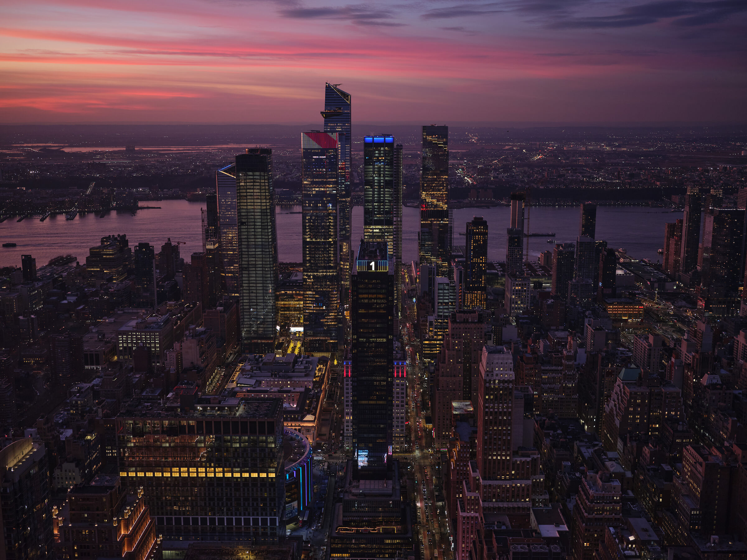 Hudson Yards on sunset