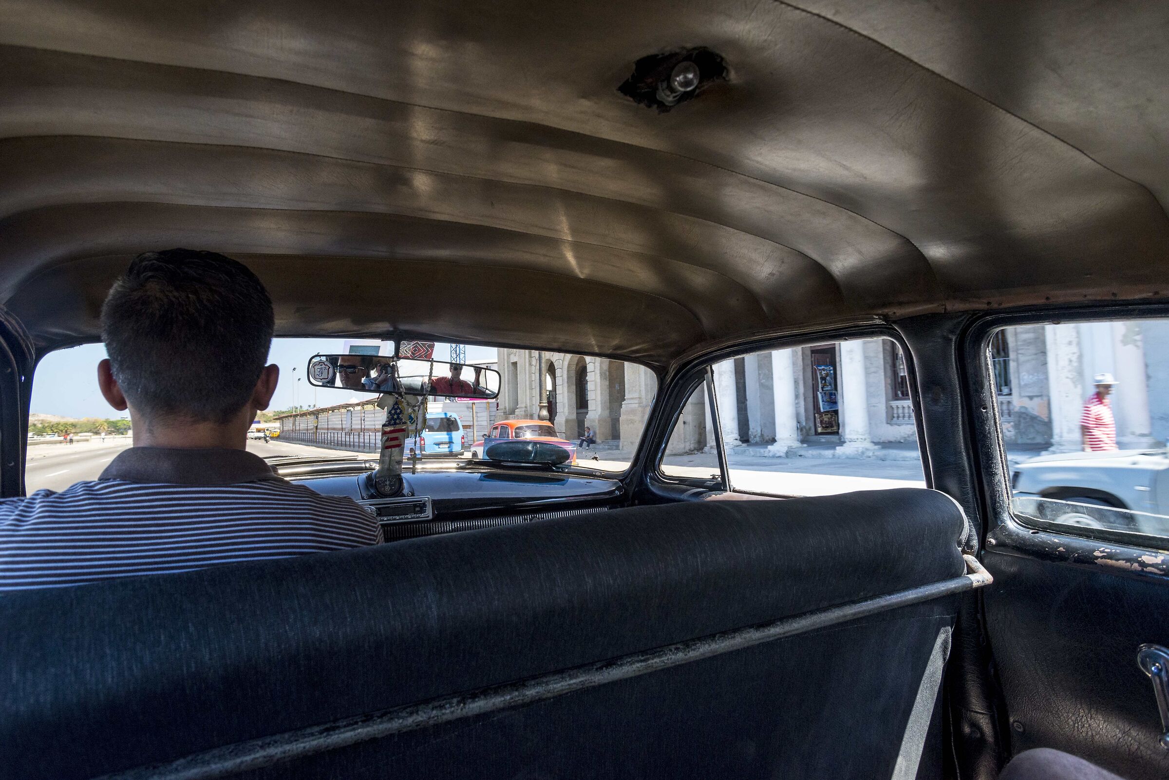By taxi on the Malecon