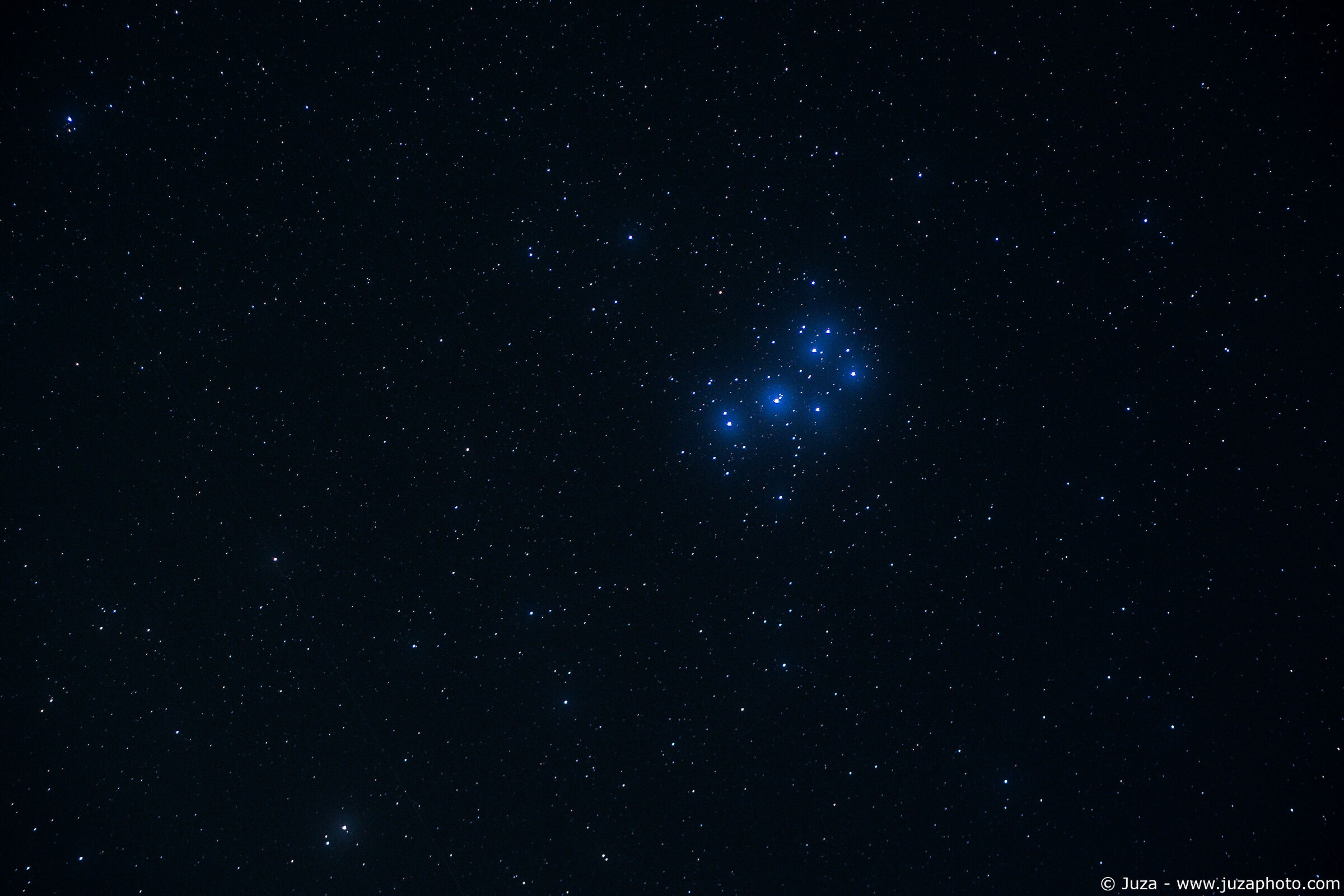 Pleiades (with Pentax and his astrotracer)