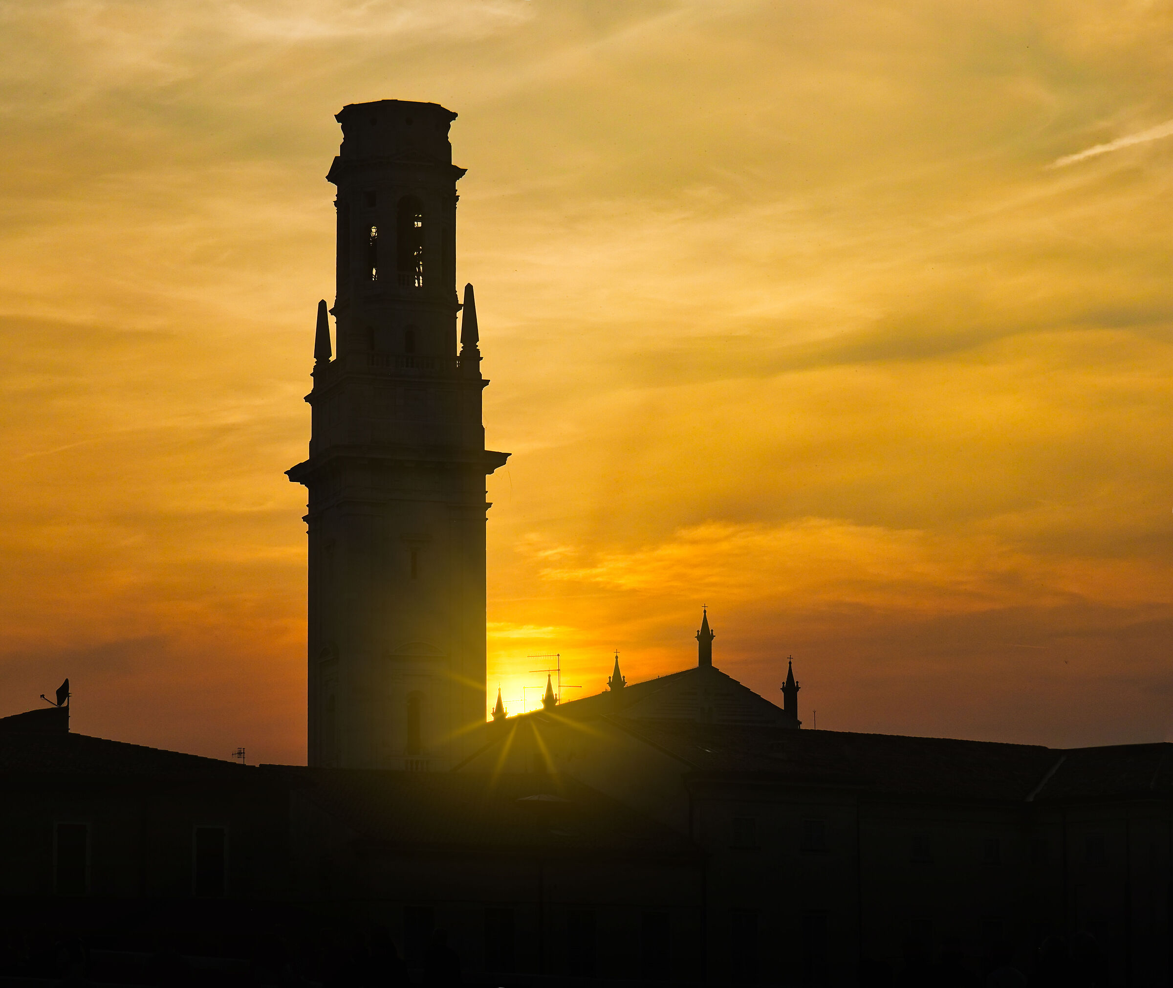 Verona - sunset over the Duomo