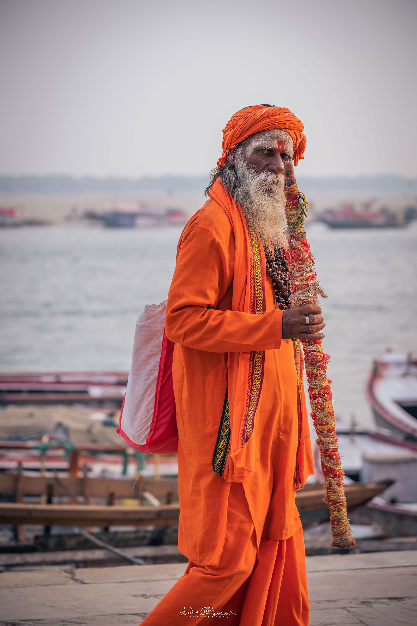 Sadhu on Ganges River