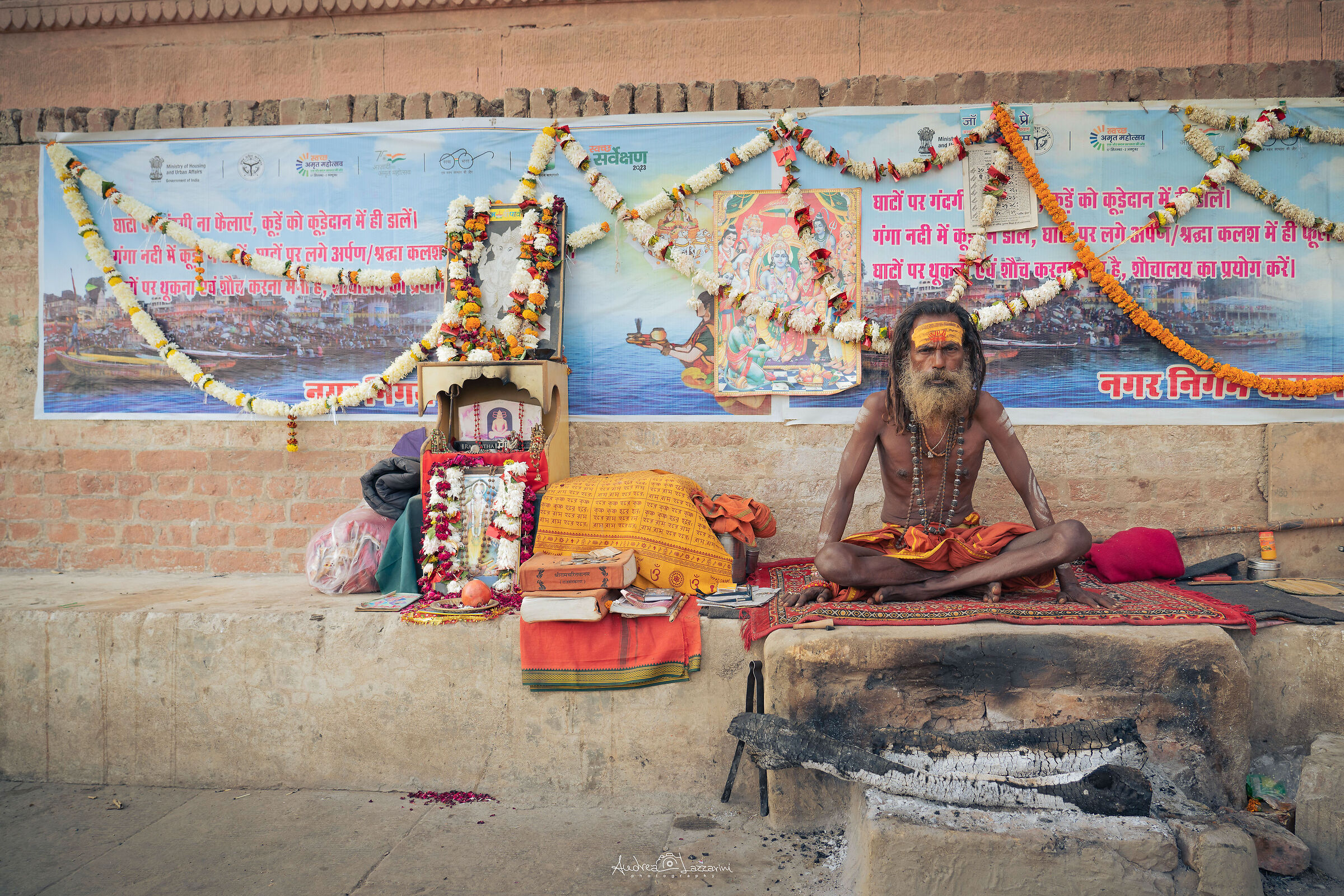 Sadhu On Ganges river