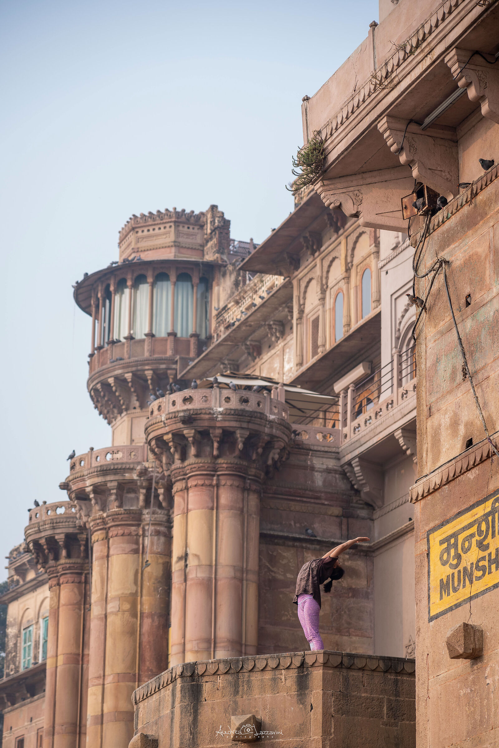 Yoga Practice in Ganges river