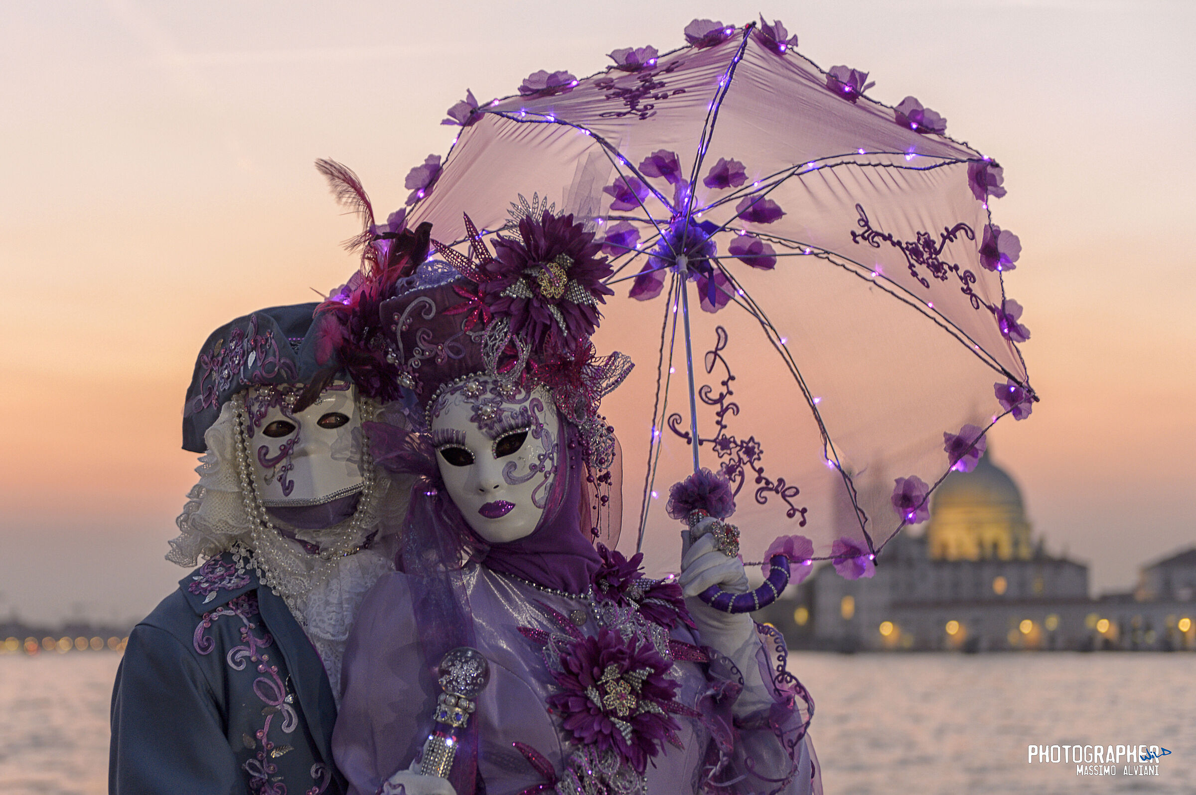 Tramonto con ombrello.