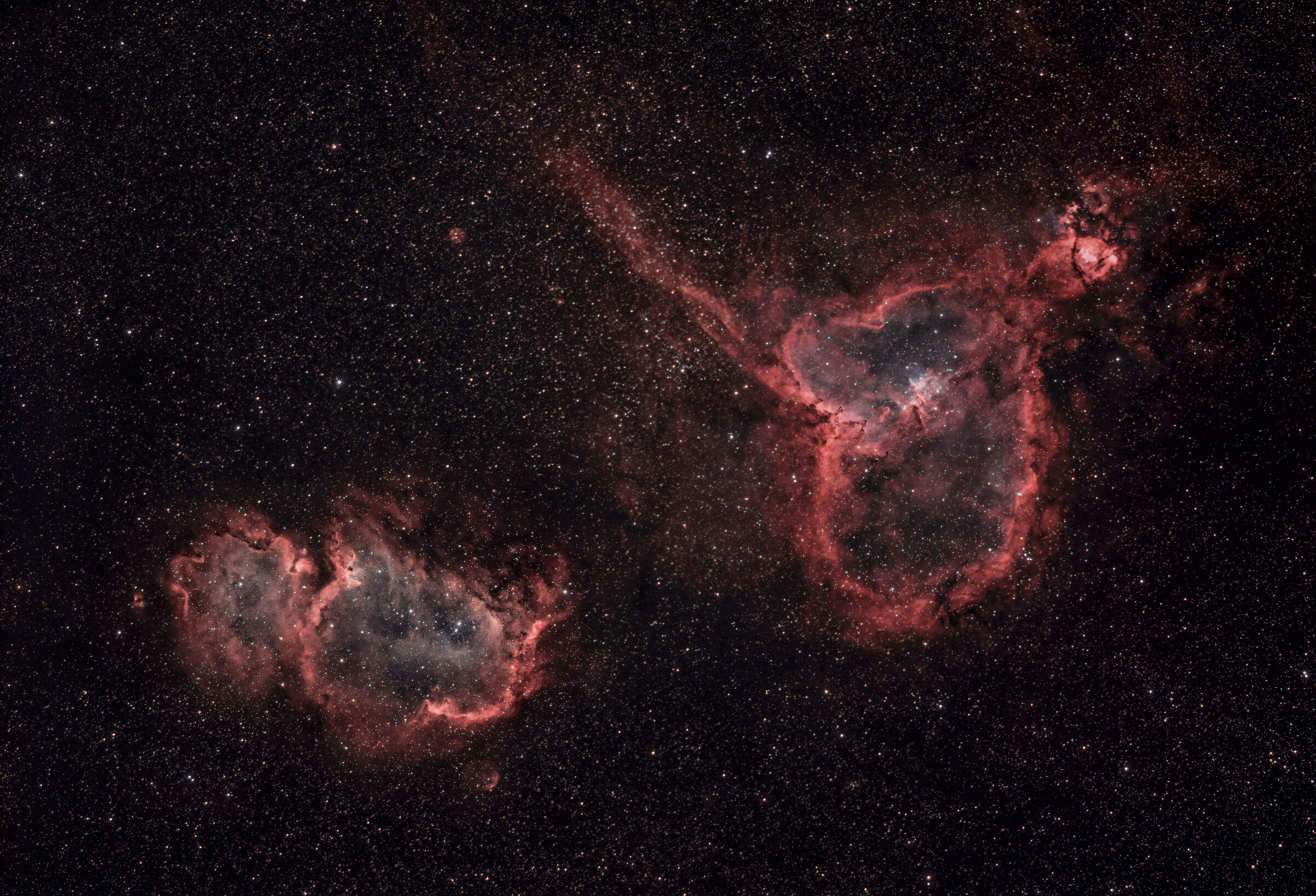 IC1848 & IC1805 'Soul & Hart' in Cassiopeia
