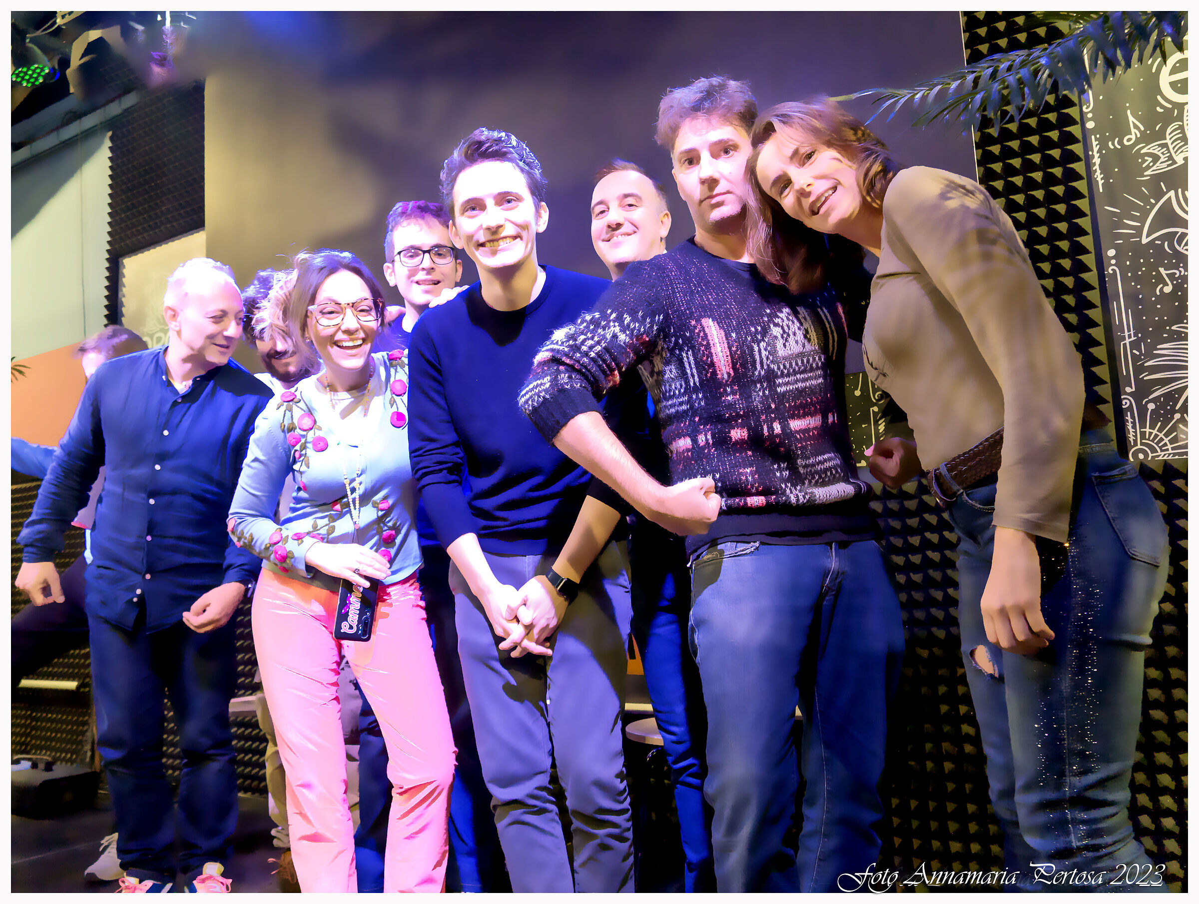 The actors of Zelig at the Fabbrichetta del comico