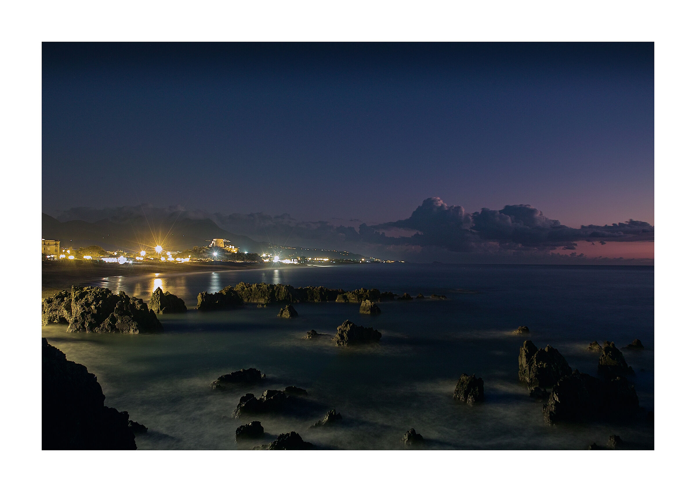 Scalea coast at dusk