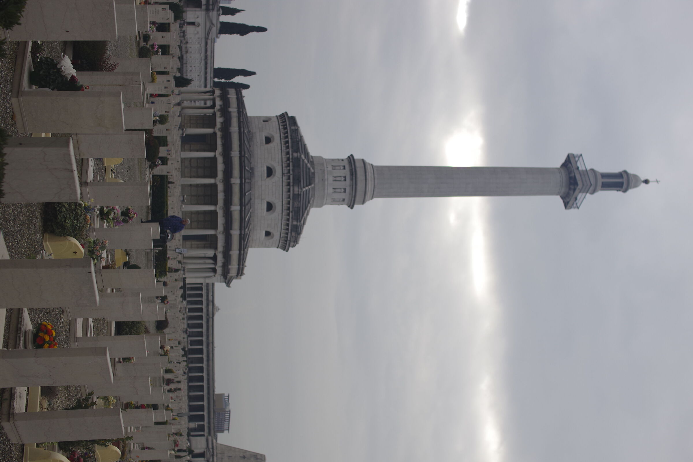 Lighthouse of the Vantiniano cemetery in Brescia