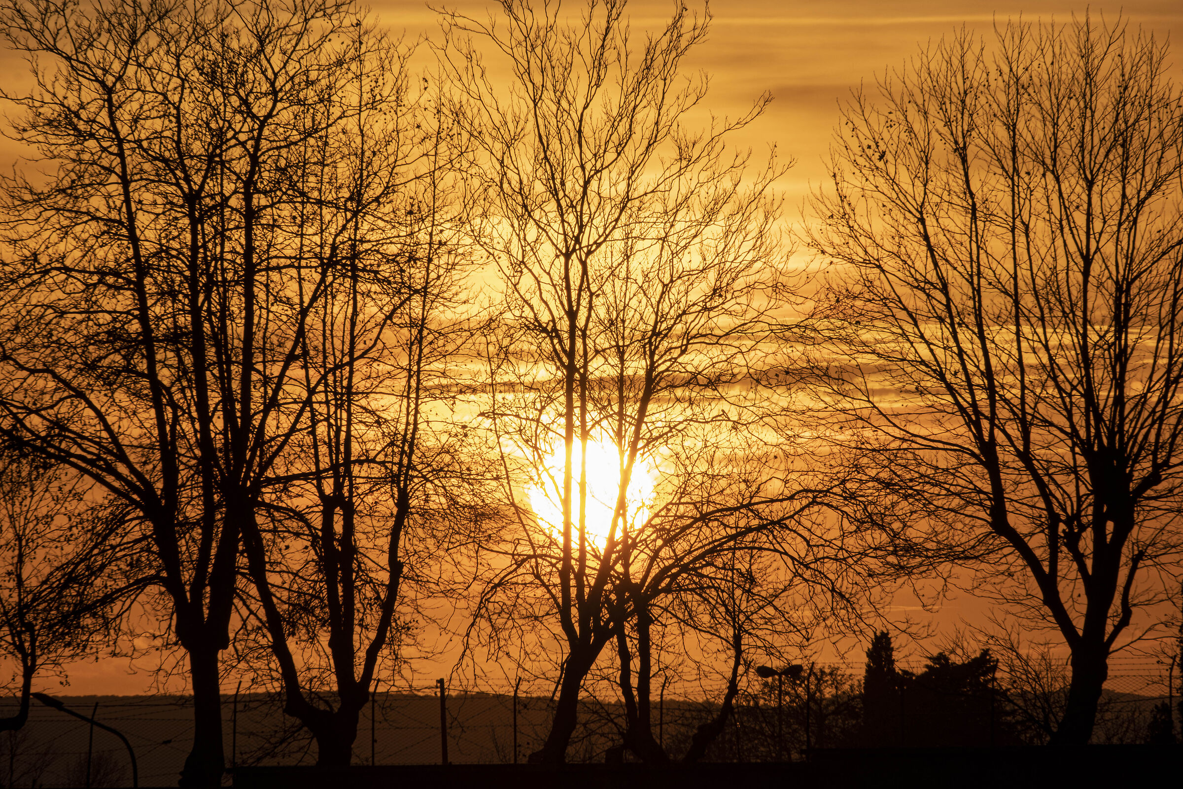 The sun is always the same, the sunset is done by the photog...