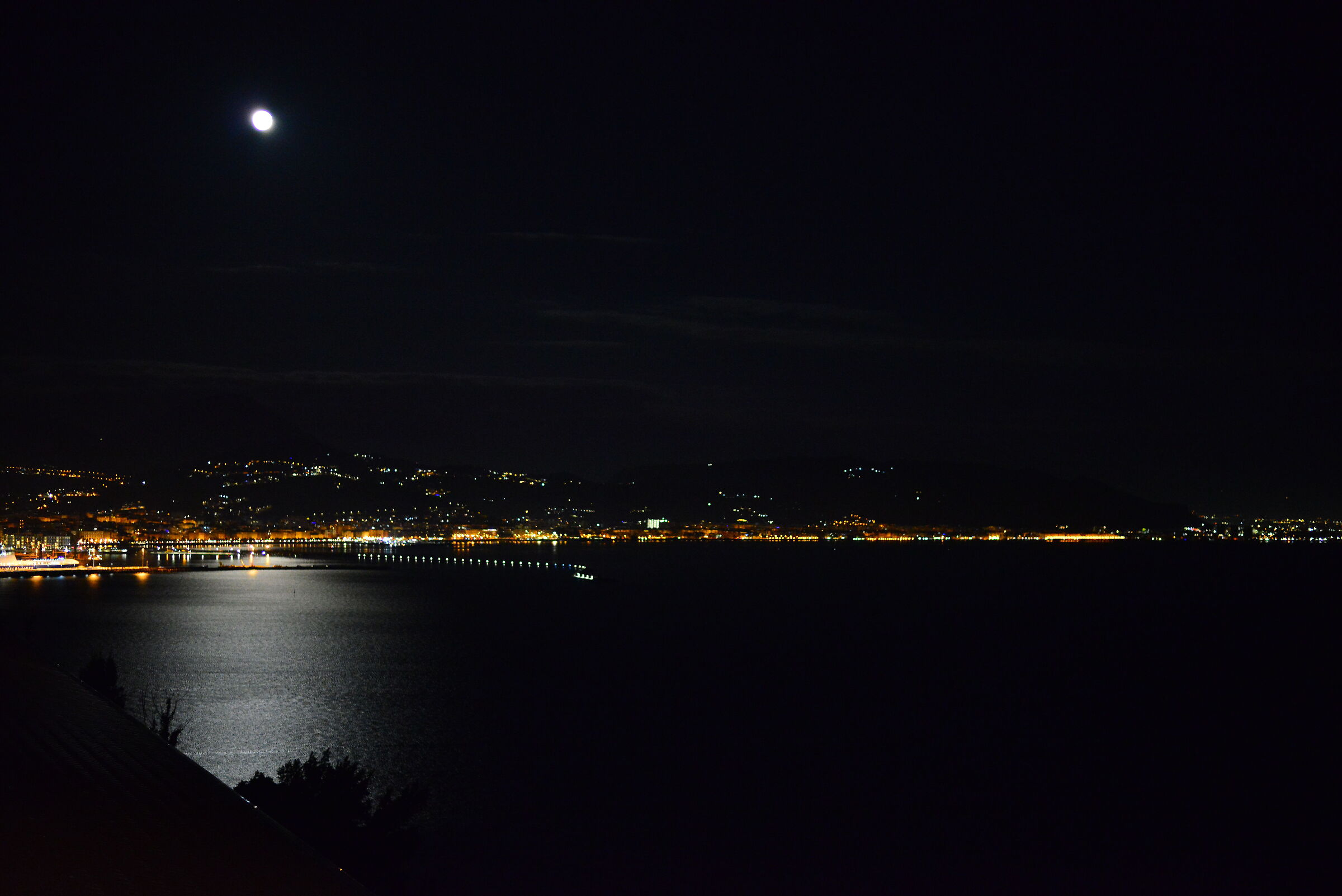 Gulf of Salerno at night