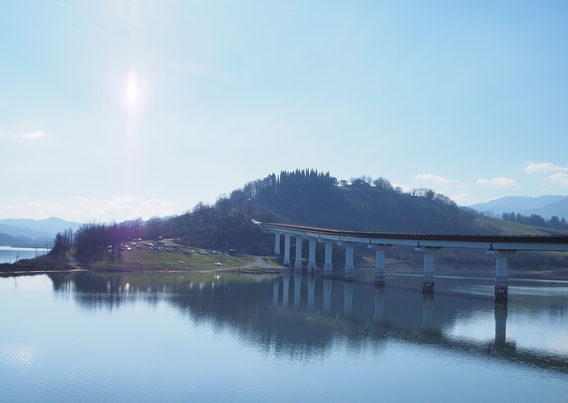 That bridge over the lake