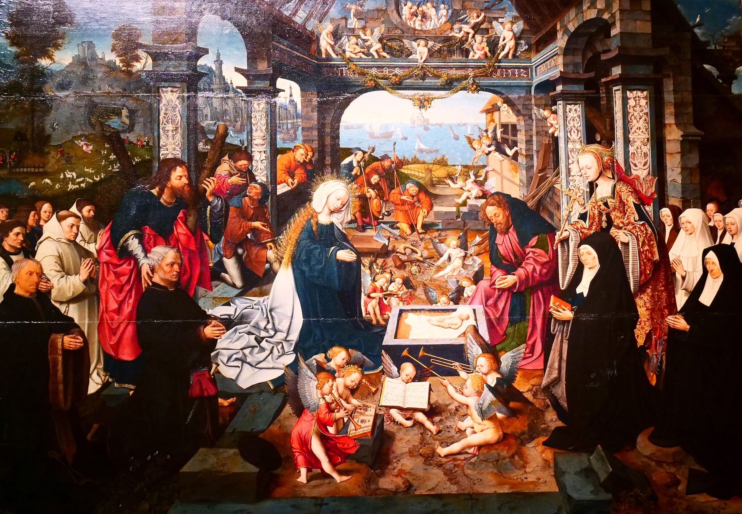 Jacob Cornelisz "Adorazione del Bambino (1517)