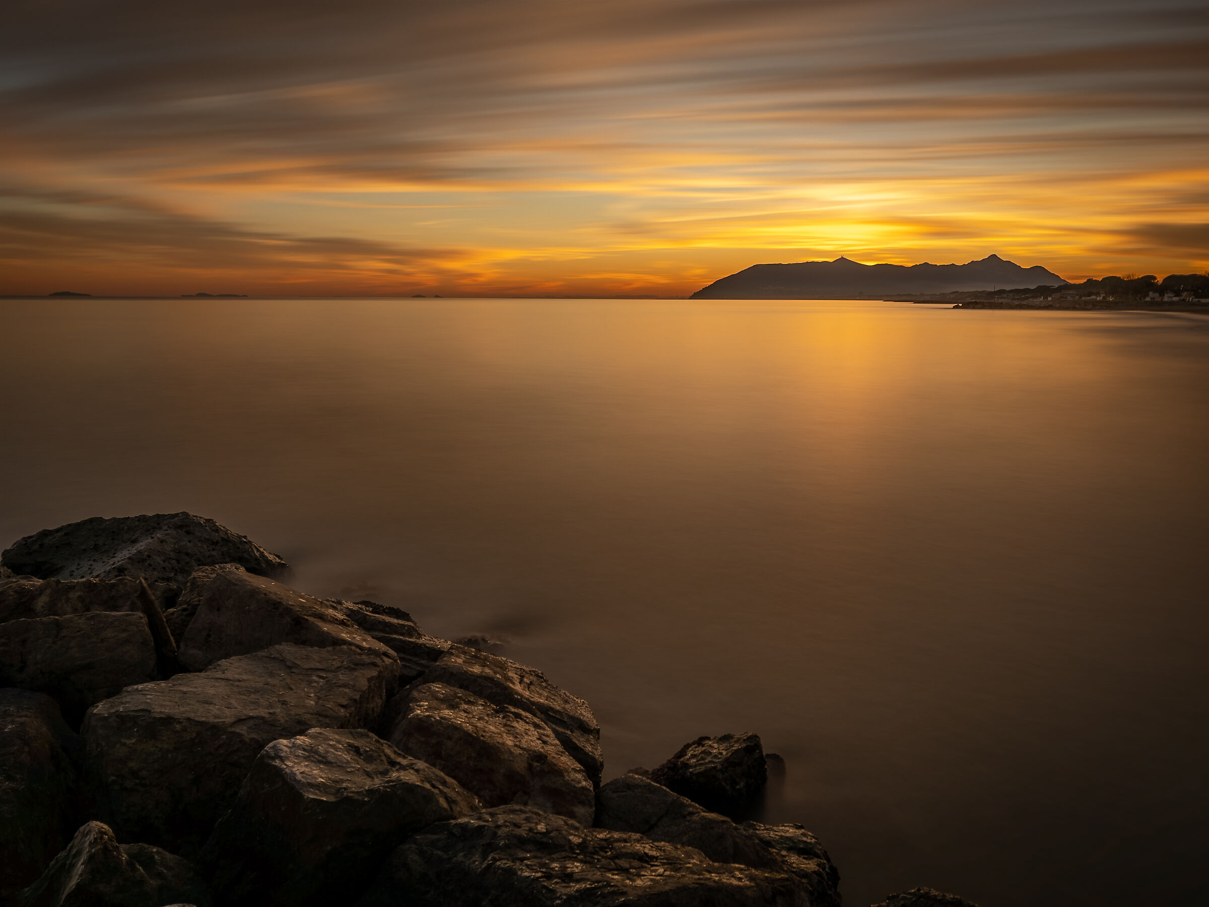 the Circeo Promontory seen from Terracina