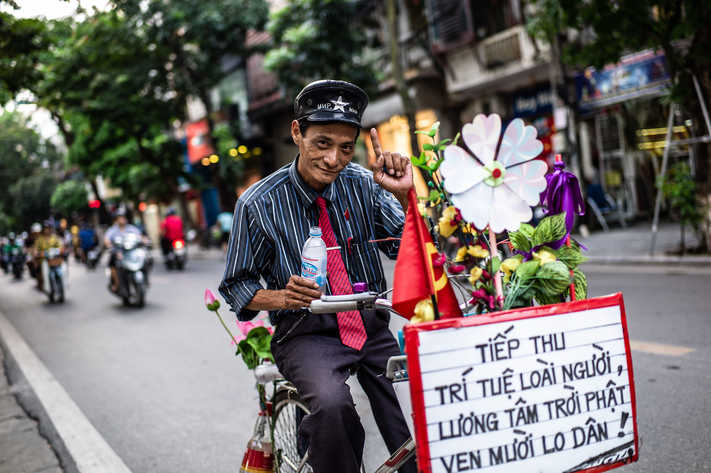 Cycling in Hanoi, Vietnam