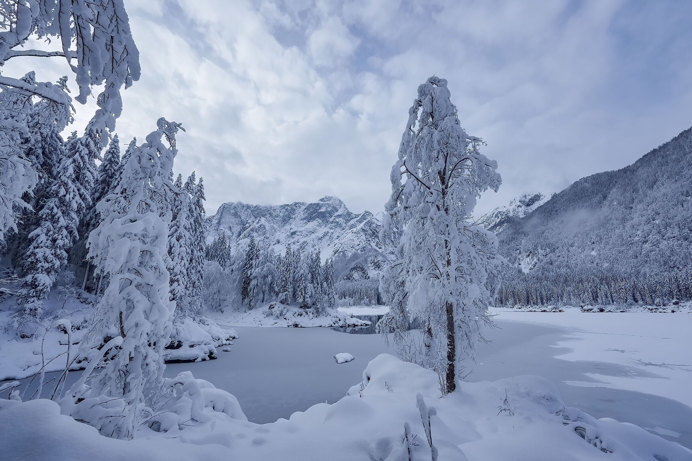Snow at Lake Fusine 17/01/2023
