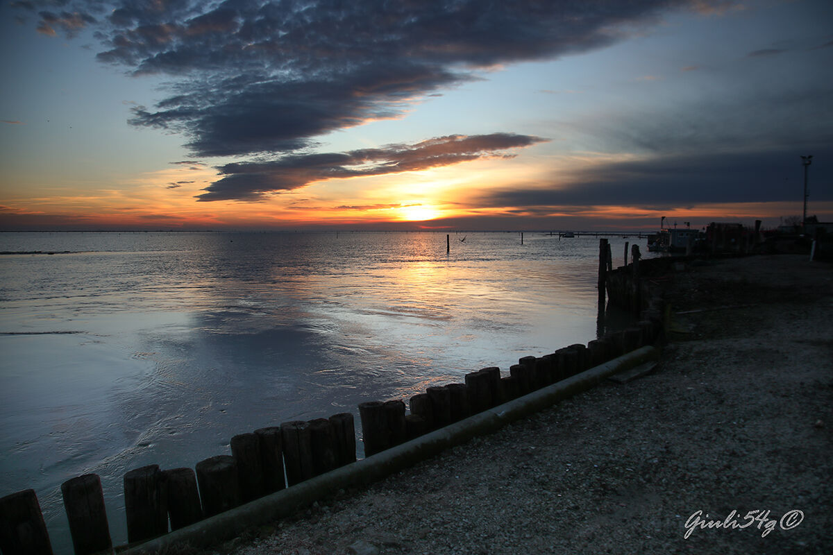 Gorino port- sunset.