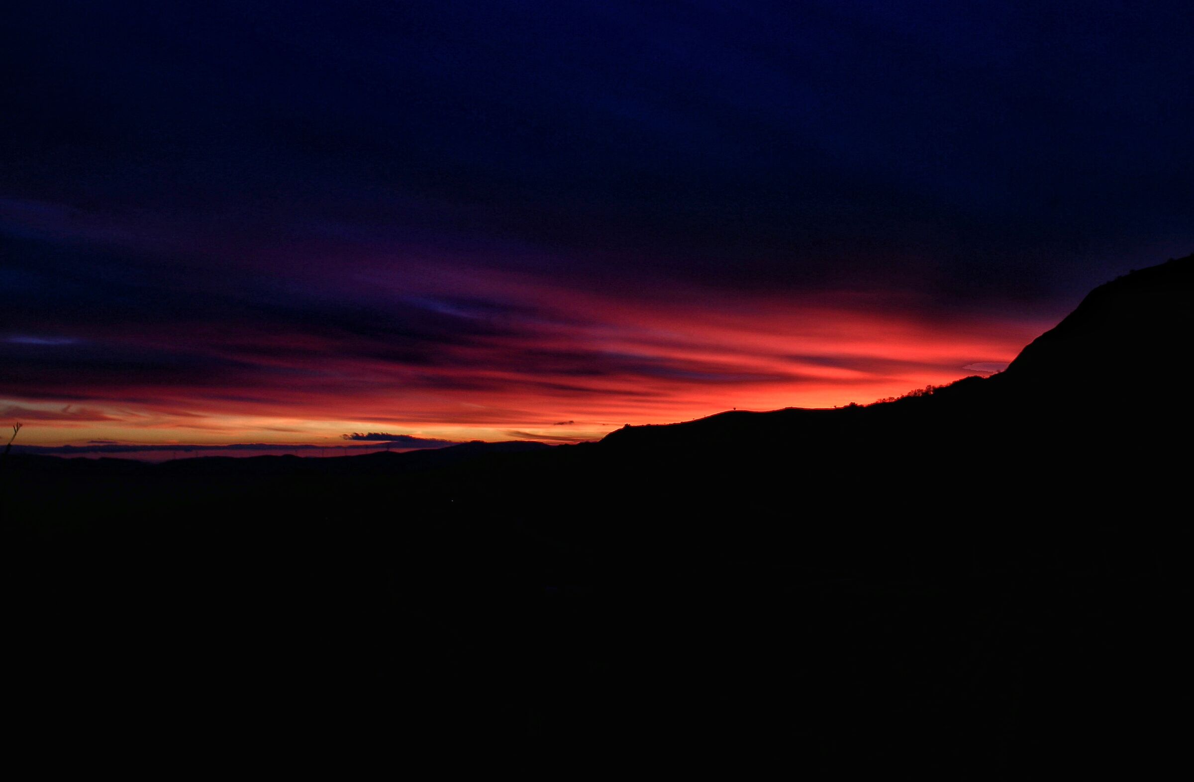 Winter sunset.