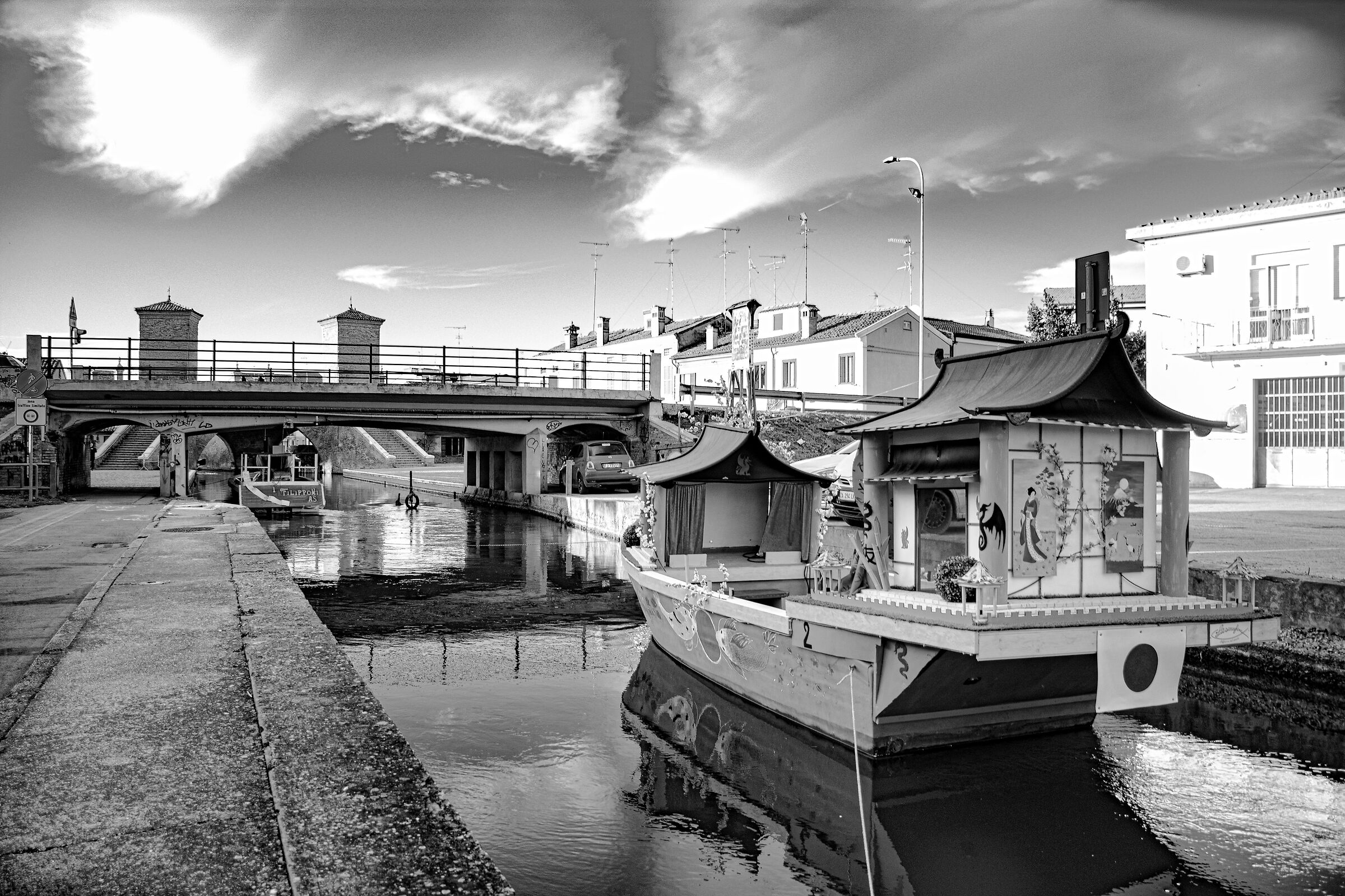 Preparation of the Carnival in Comacchio