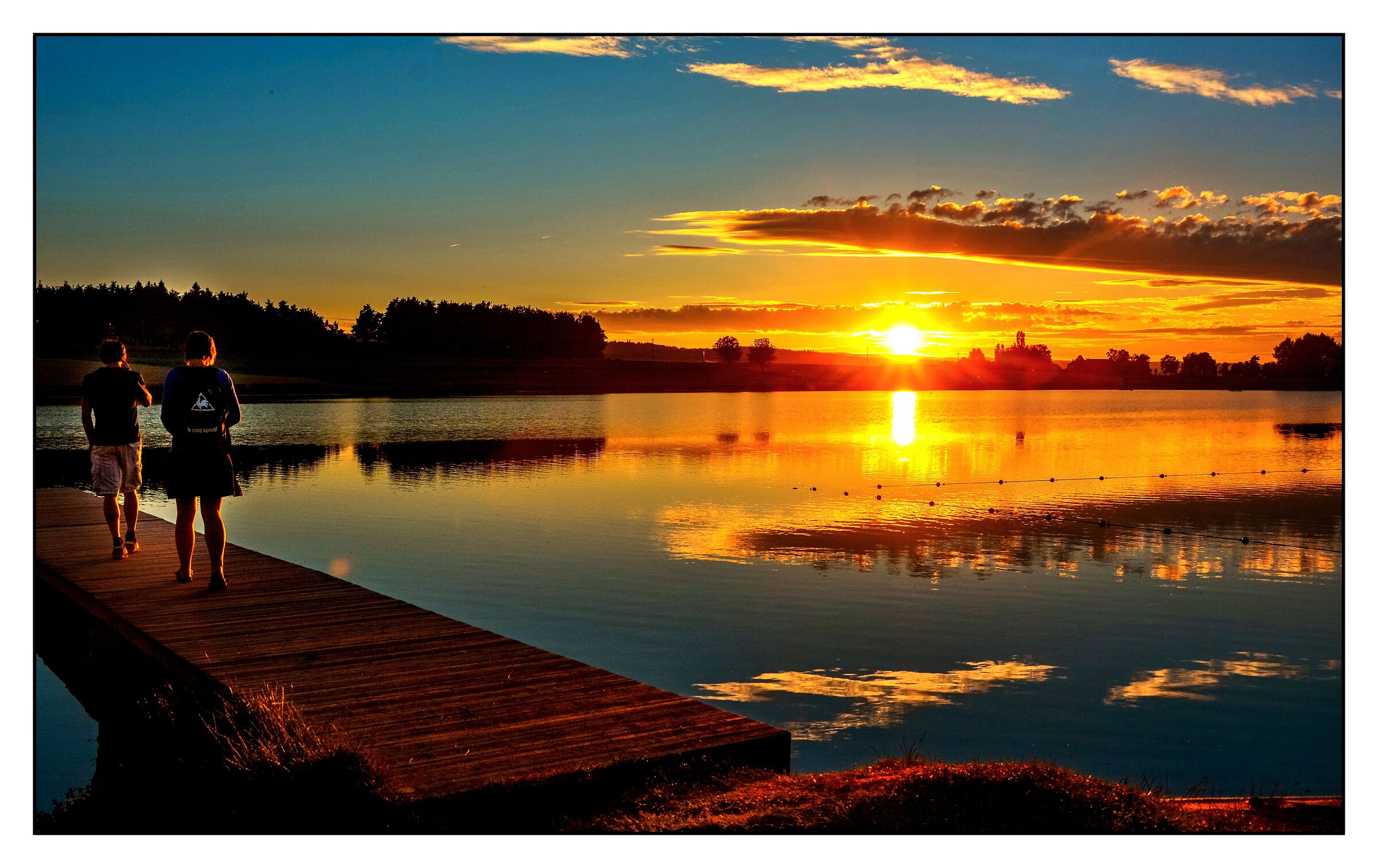 Coucher de soleil sur le lac