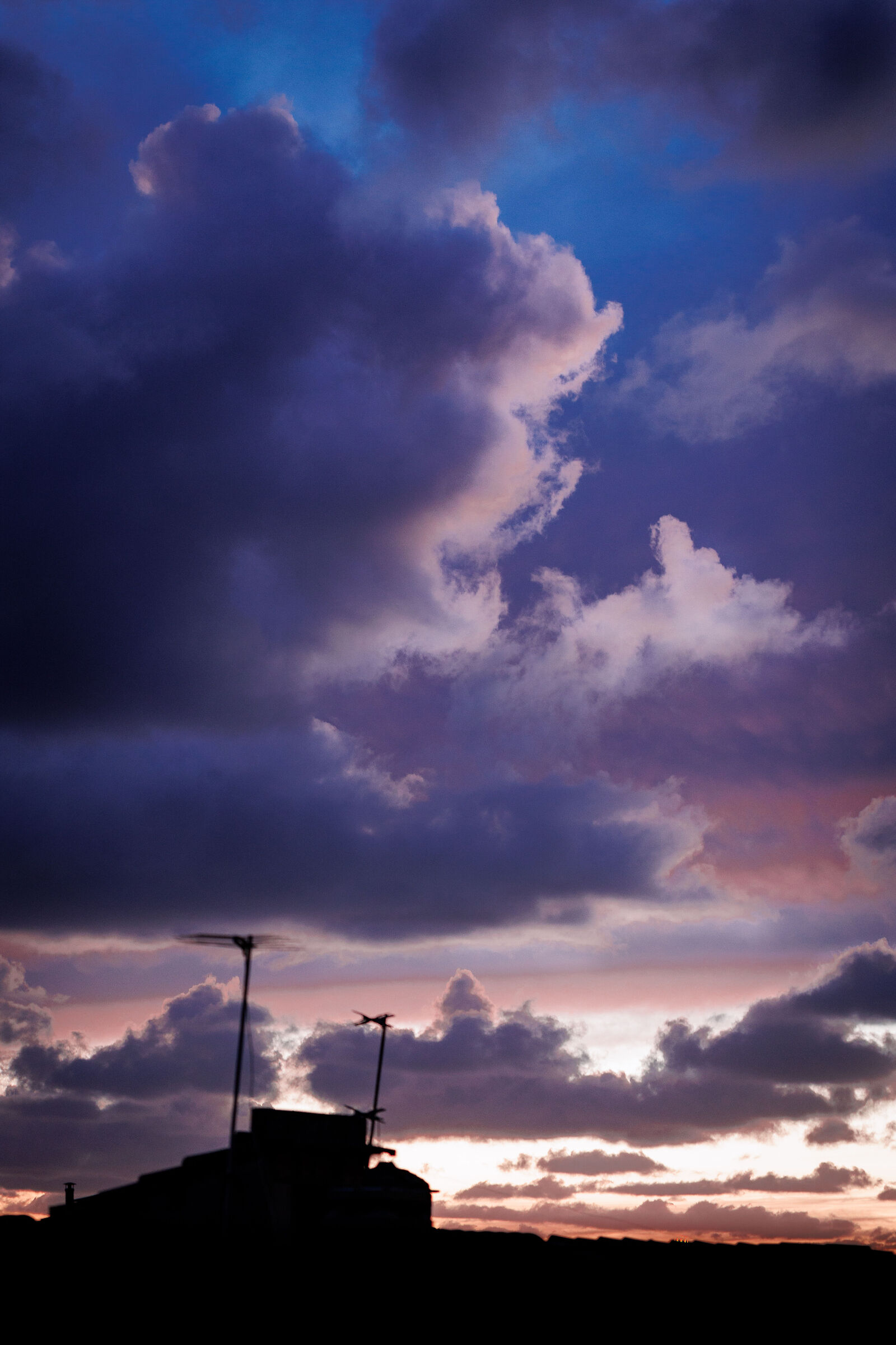 Sunset with silhouette