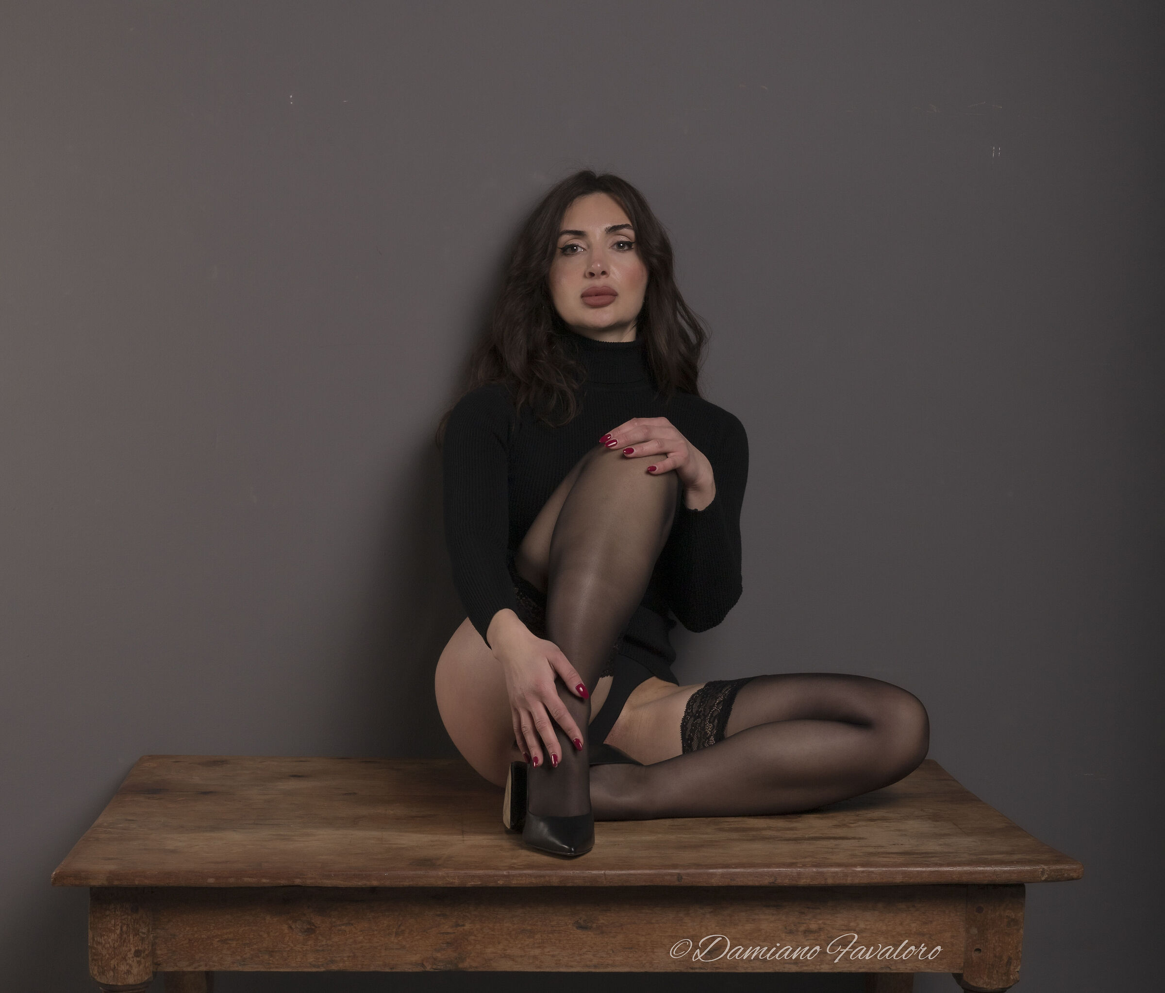 Daniela on the table