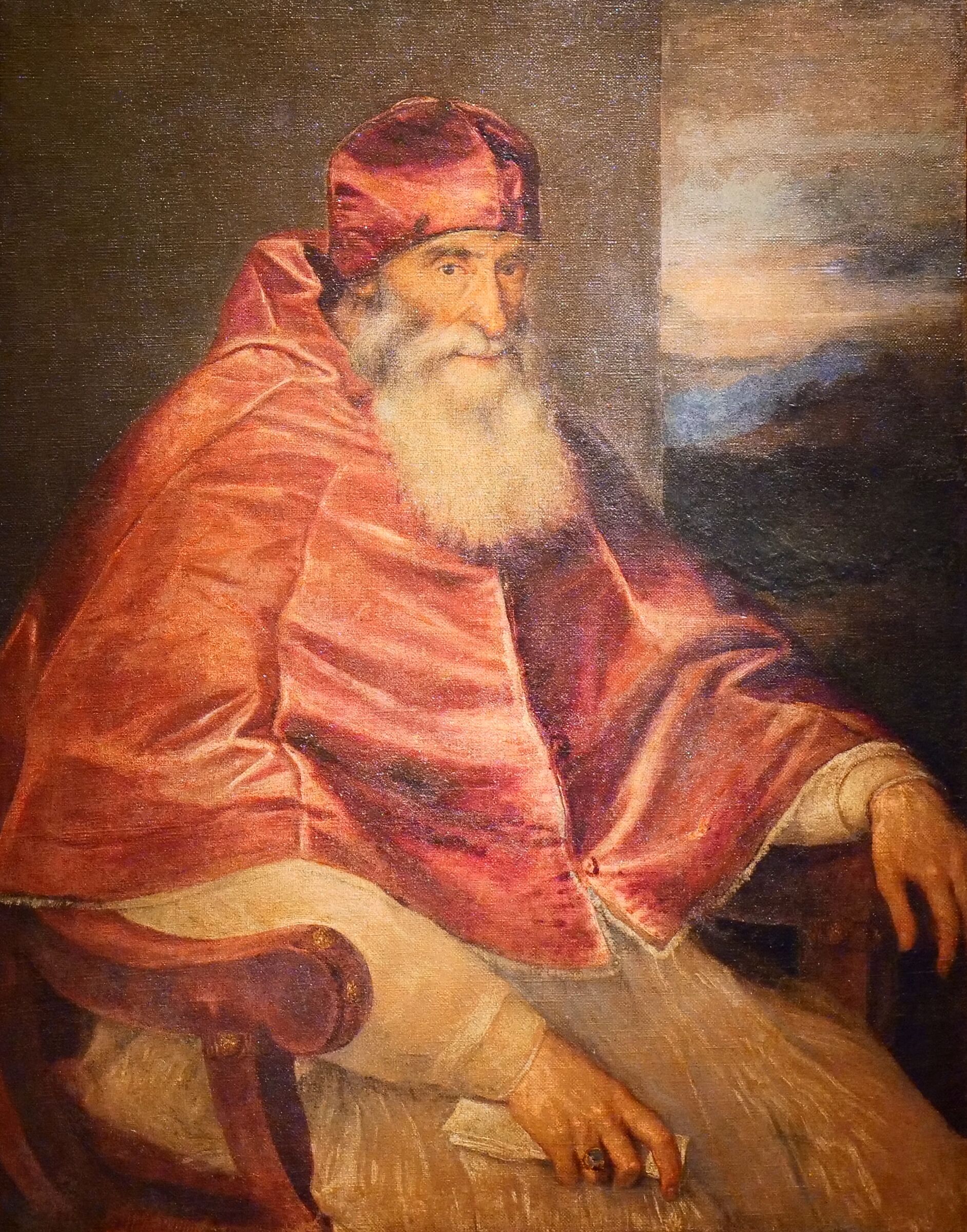 Tiziano "Ritratto di Paolo III con il camauro"