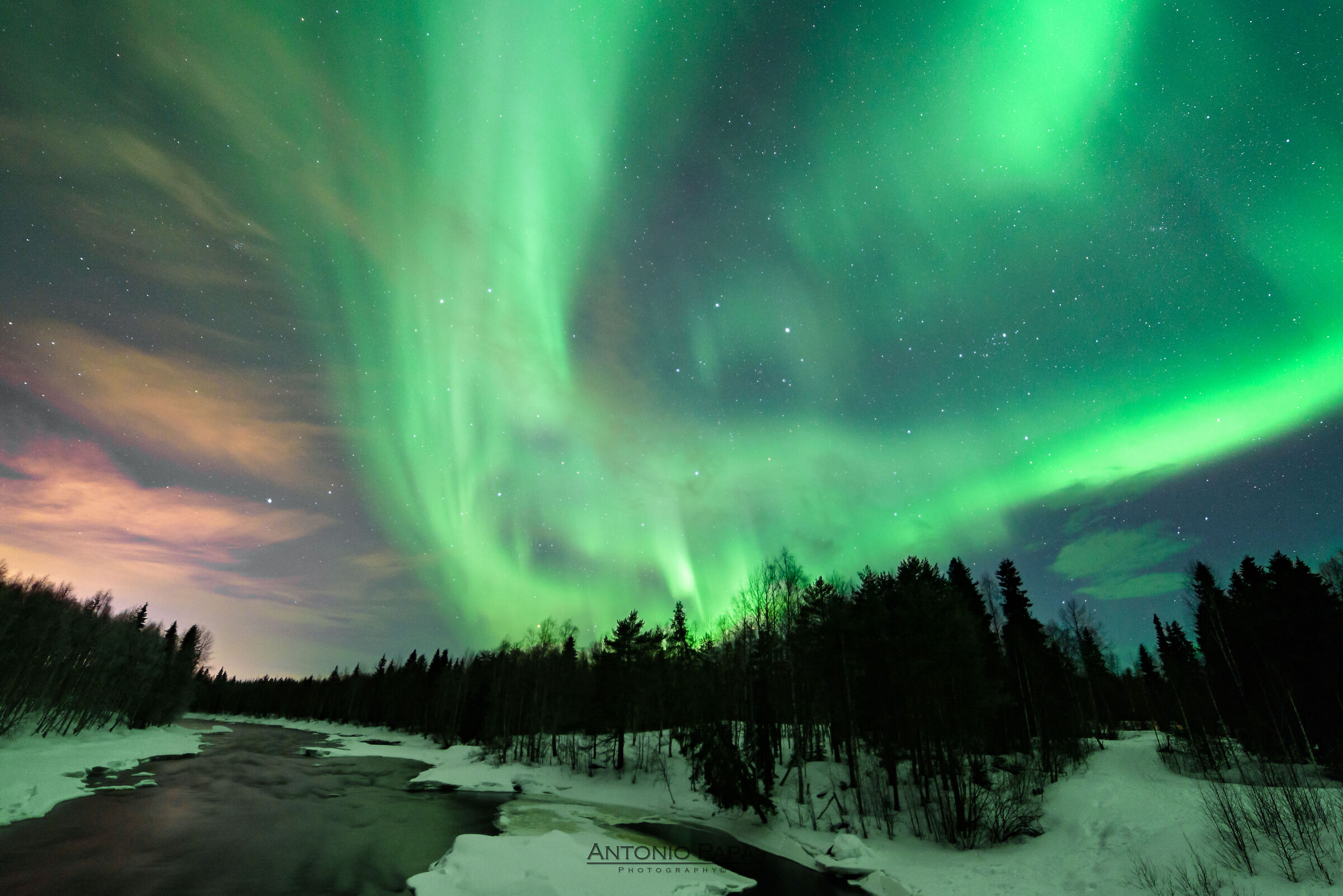 Aurora Borealis in northern Rovaniemi