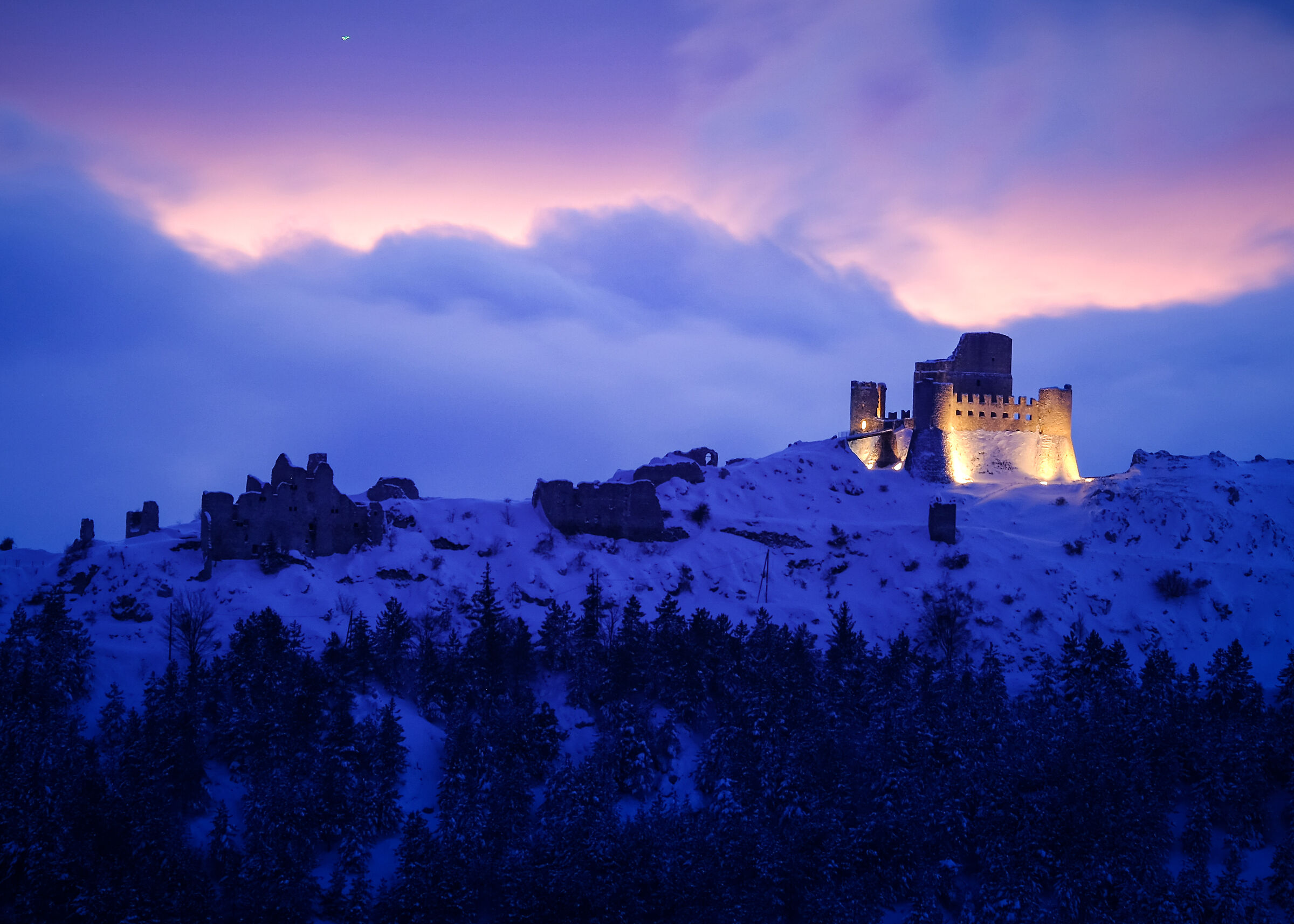 Rocca Calascio from Castel del Monte