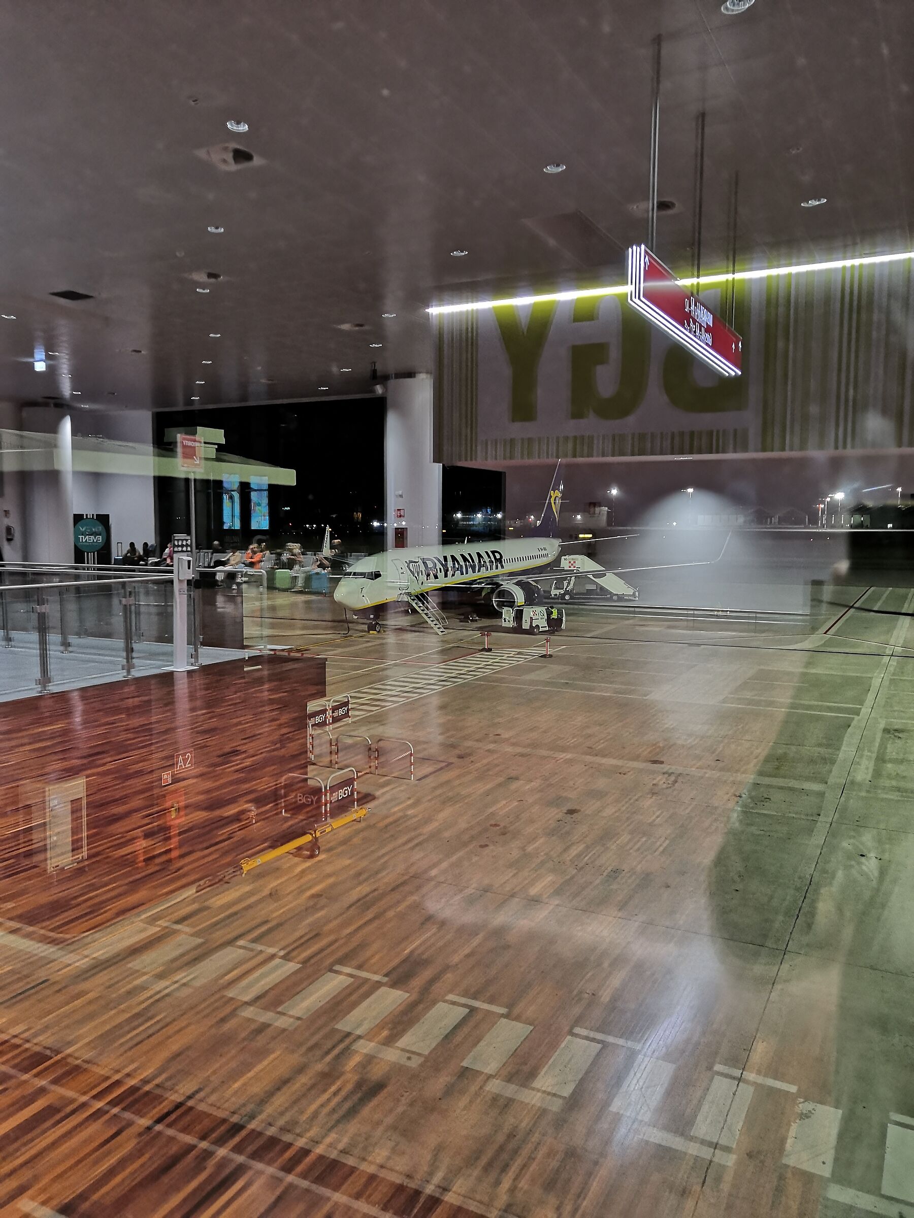 Orio al Serio. Plane in the lobby