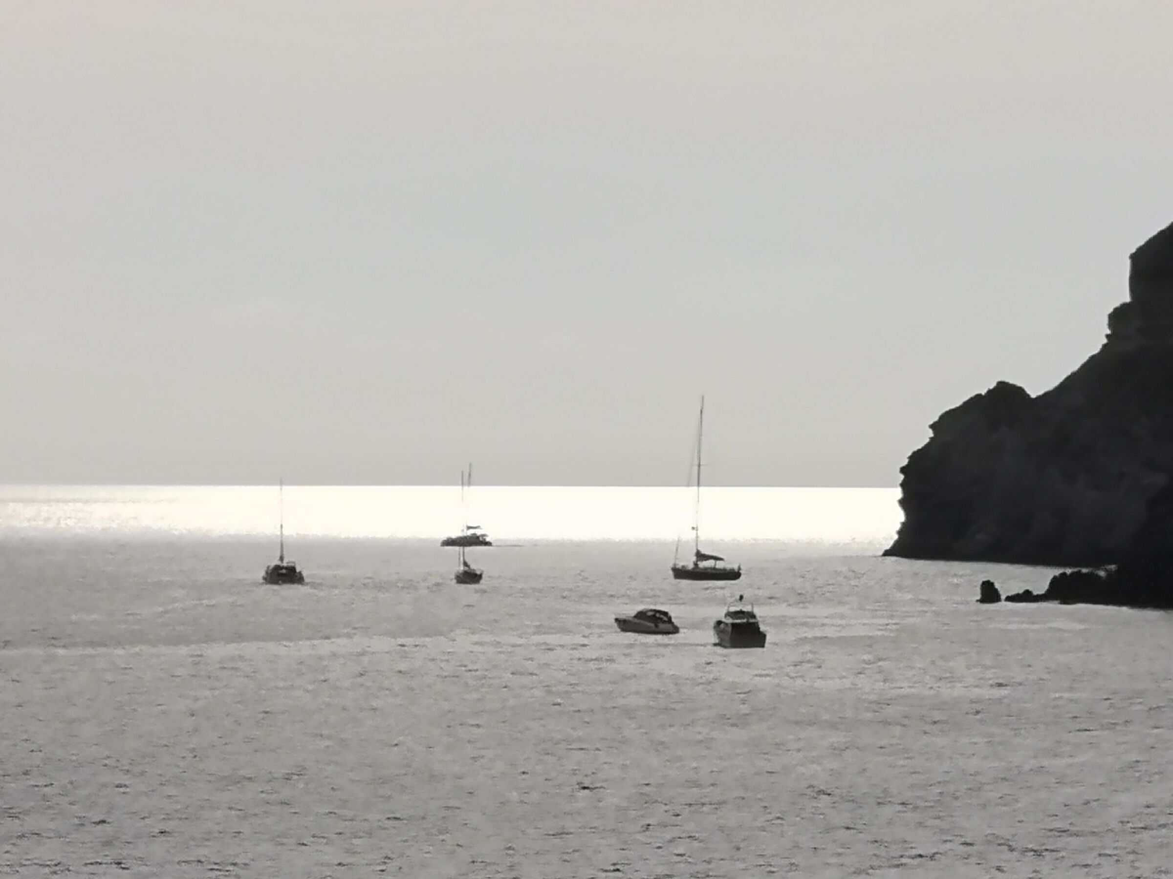 Ischia. Tramonto in B/N