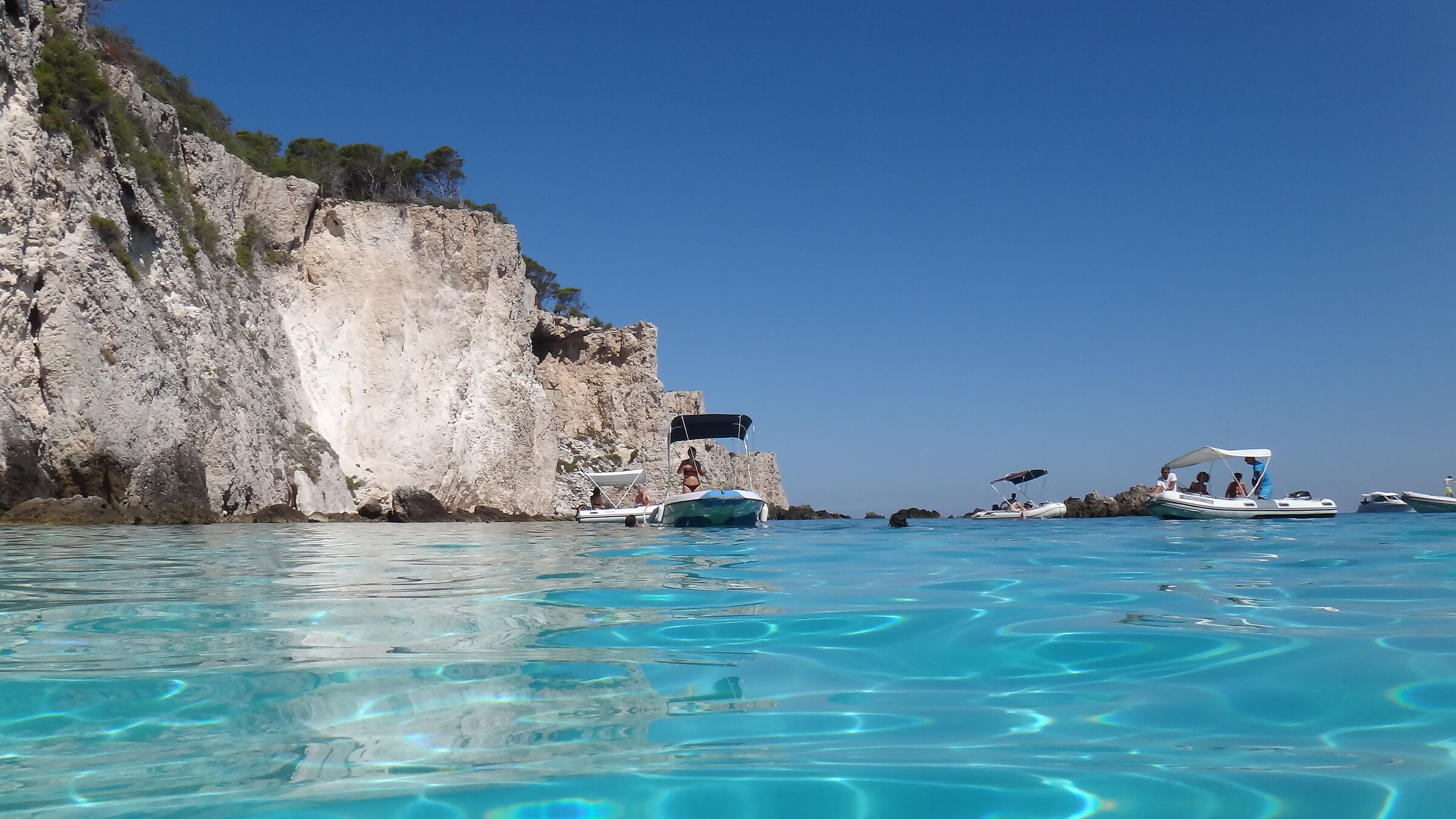 Boats among the Pagliari at the Tremiti
