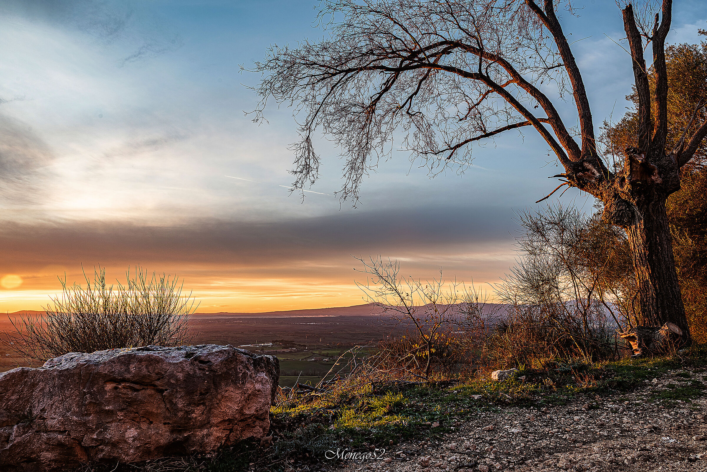 tramonto dalle pendici del Soratte