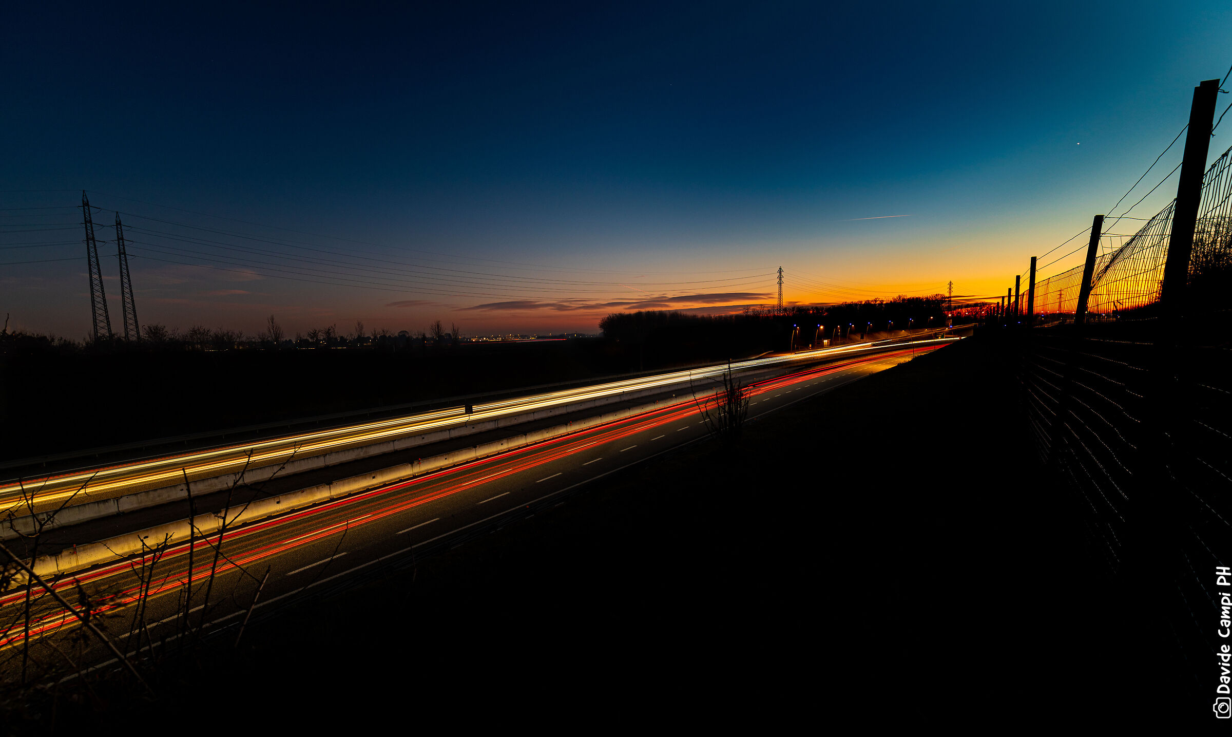 Road to orange sky